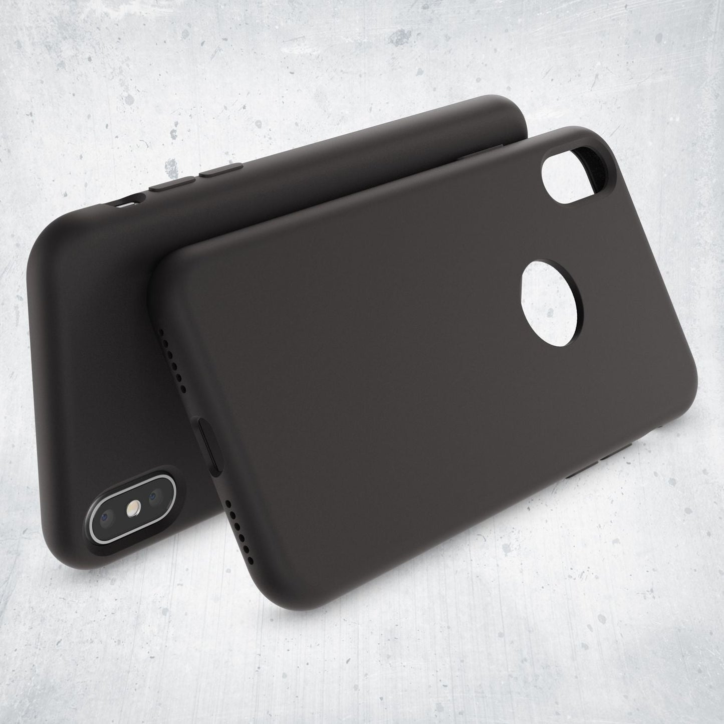 NALIA Hülle Iphone X Ultra Slim Silikon - Silk Touch Microfaser Innenfutter Kompatibel