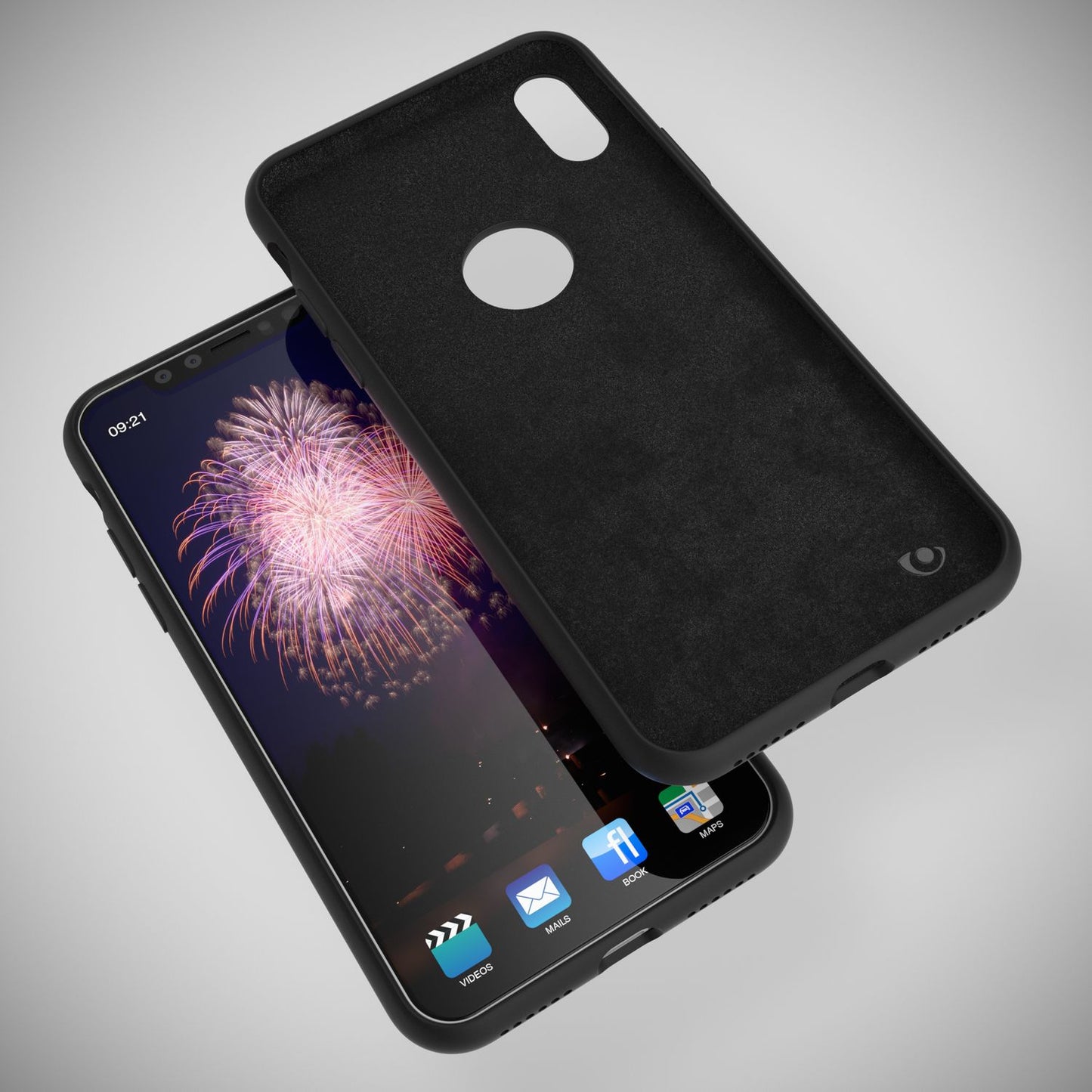 NALIA Hülle Iphone X Ultra Slim Silikon - Silk Touch Microfaser Innenfutter Kompatibel