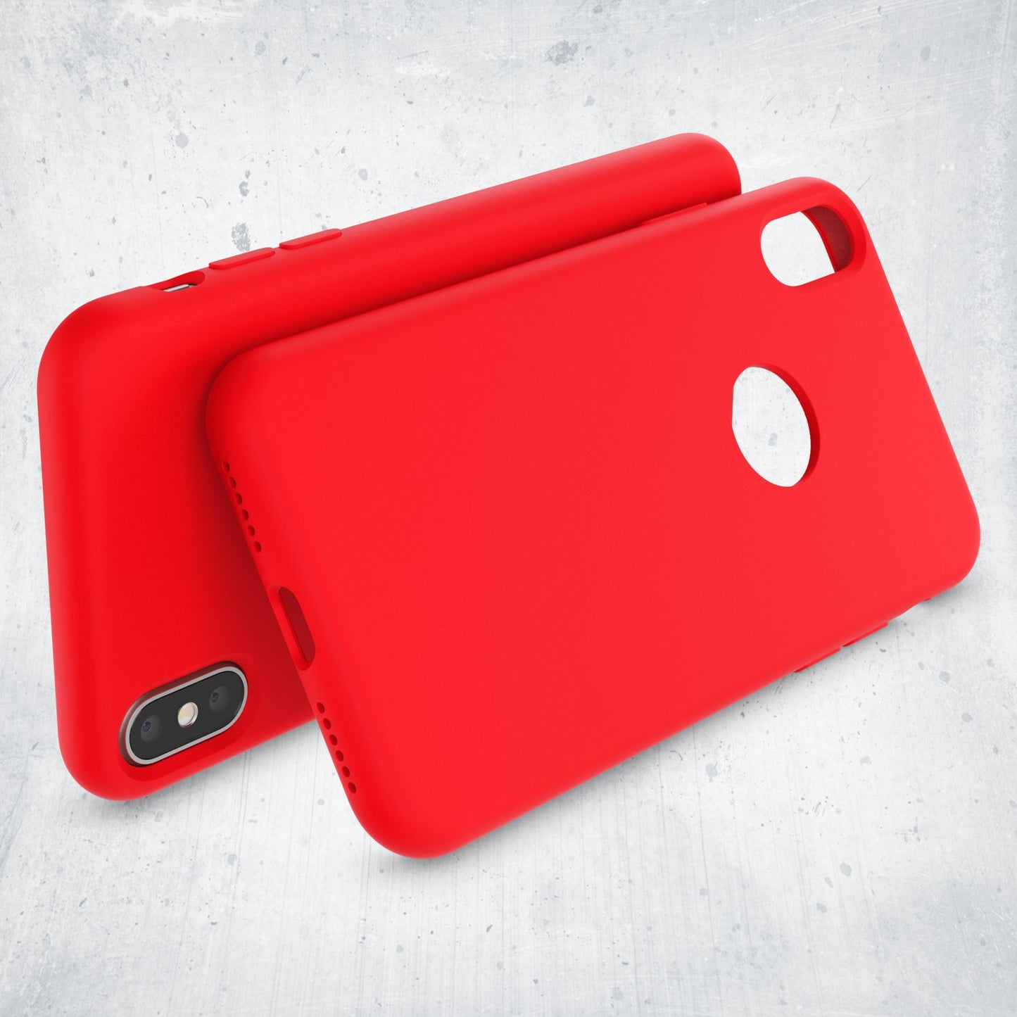 NALIA Hülle Iphone X Ultra Slim Silikon - Silk Touch Microfaser Innenfutter Kompatibel