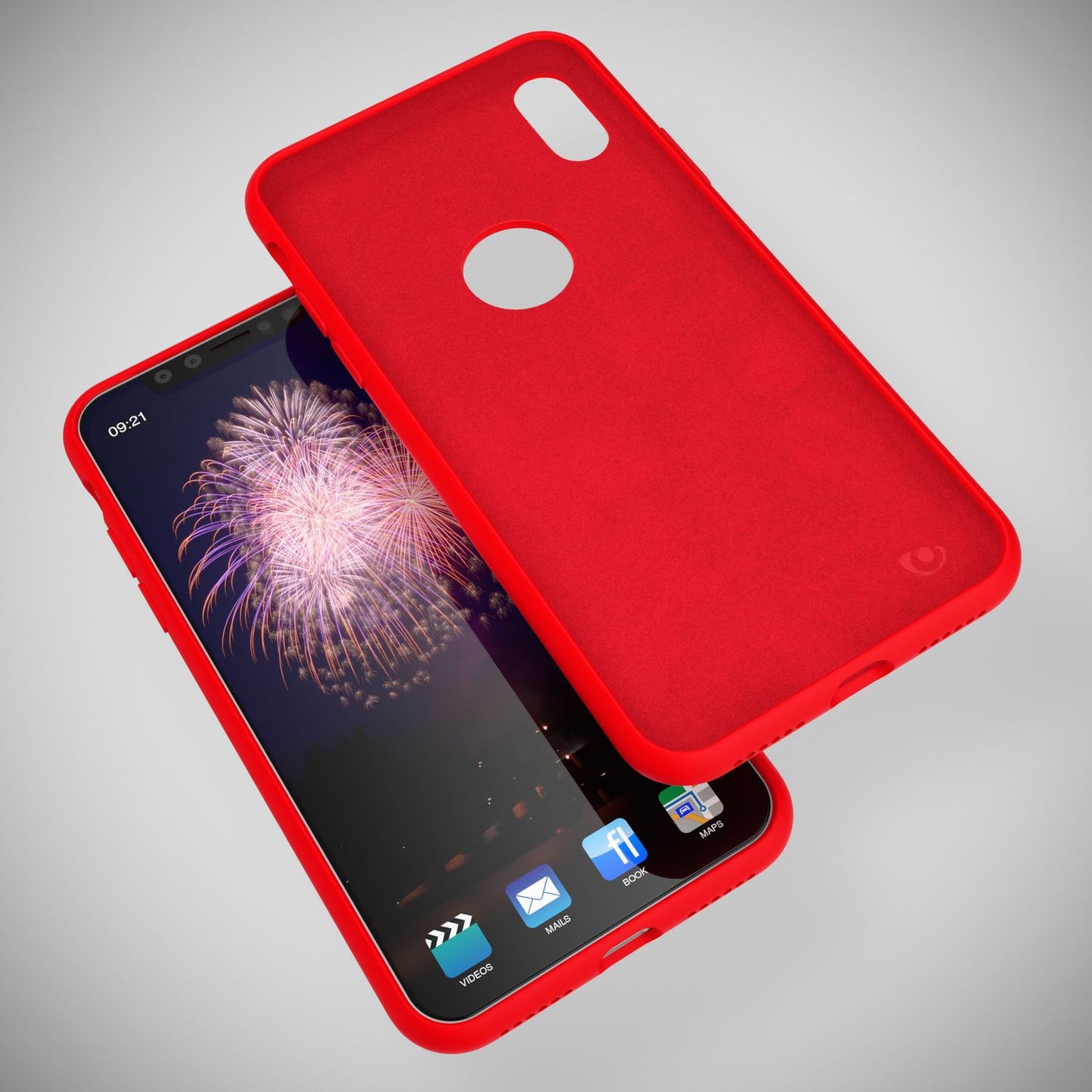 NALIA Hülle Iphone X Ultra Slim Silikon - Silk Touch Microfaser Innenfutter Kompatibel