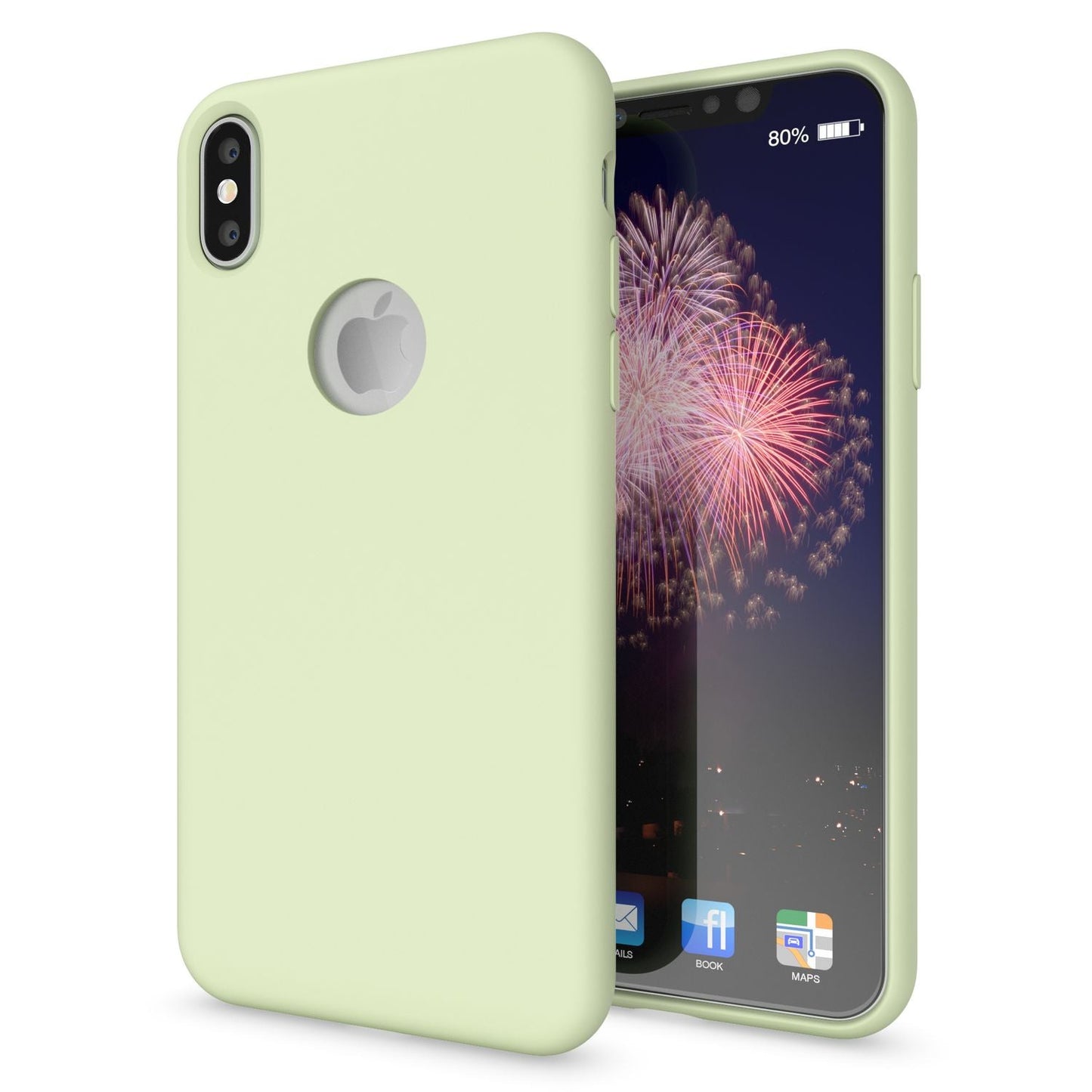 NALIA Hülle Iphone X Ultra Slim Silikon - Silk Touch Microfaser Innenfutter Kompatibel