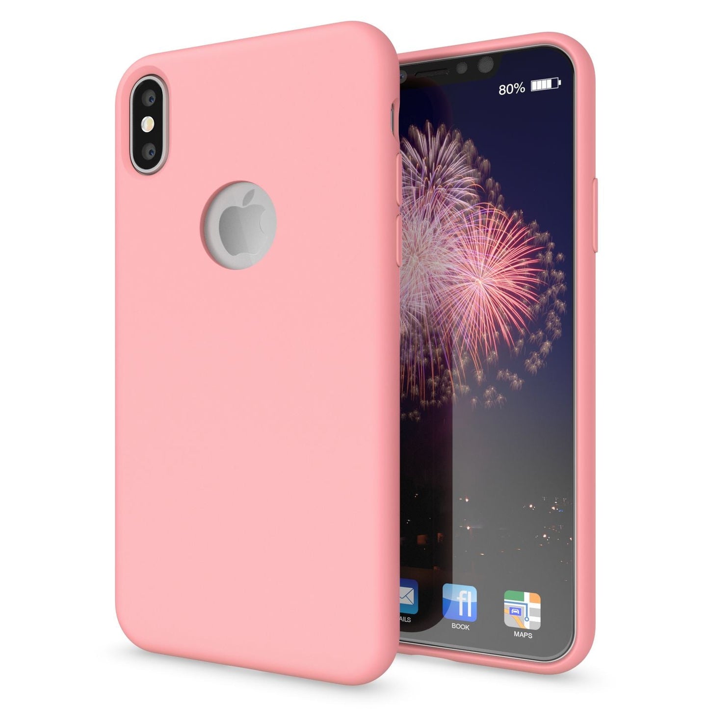 NALIA Hülle Iphone X Ultra Slim Silikon - Silk Touch Microfaser Innenfutter Kompatibel