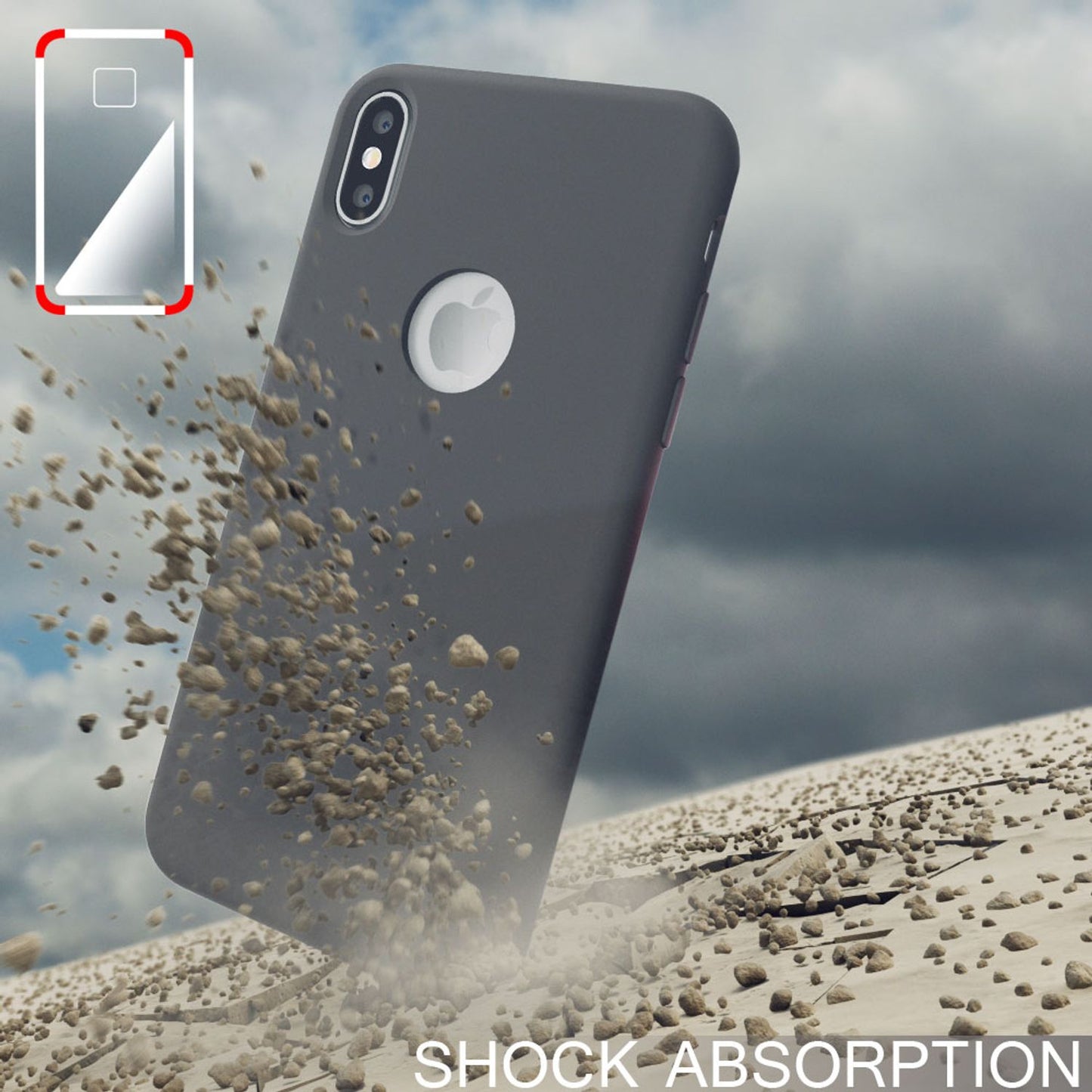 NALIA Hülle Iphone X Ultra Slim Silikon - Silk Touch Microfaser Innenfutter Kompatibel