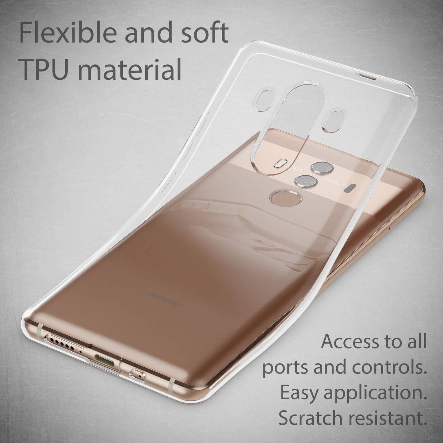 Huawei Mate 10 Pro Handy Hülle von NALIA Dünn Transparent Cover Case Durchsichtig