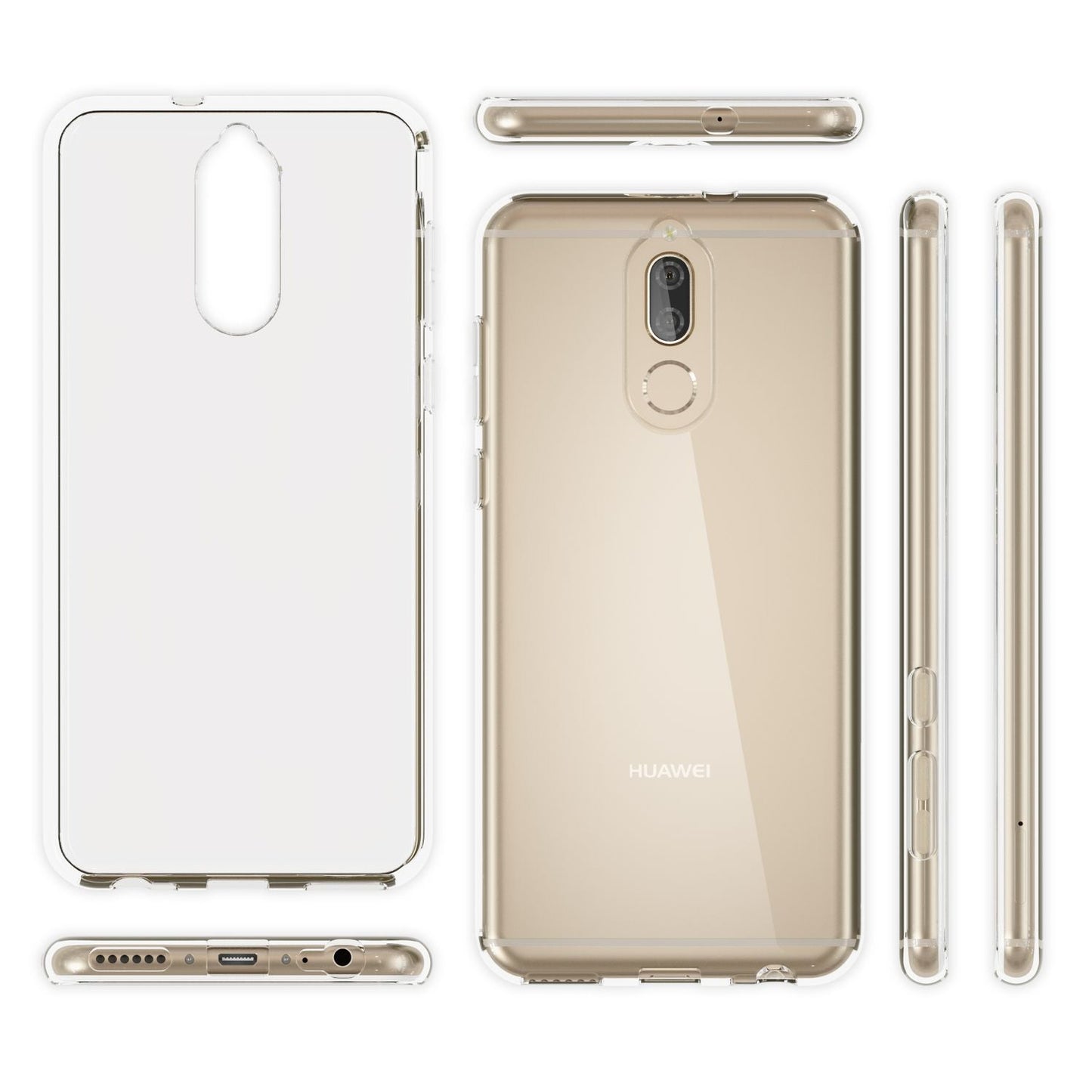 Husă Huawei Mate 10 Lite AirFlex din silicon, transparentă, cu protecție - Dimensiuni: Subțire, Material: Silicon, Claritate: Lungă