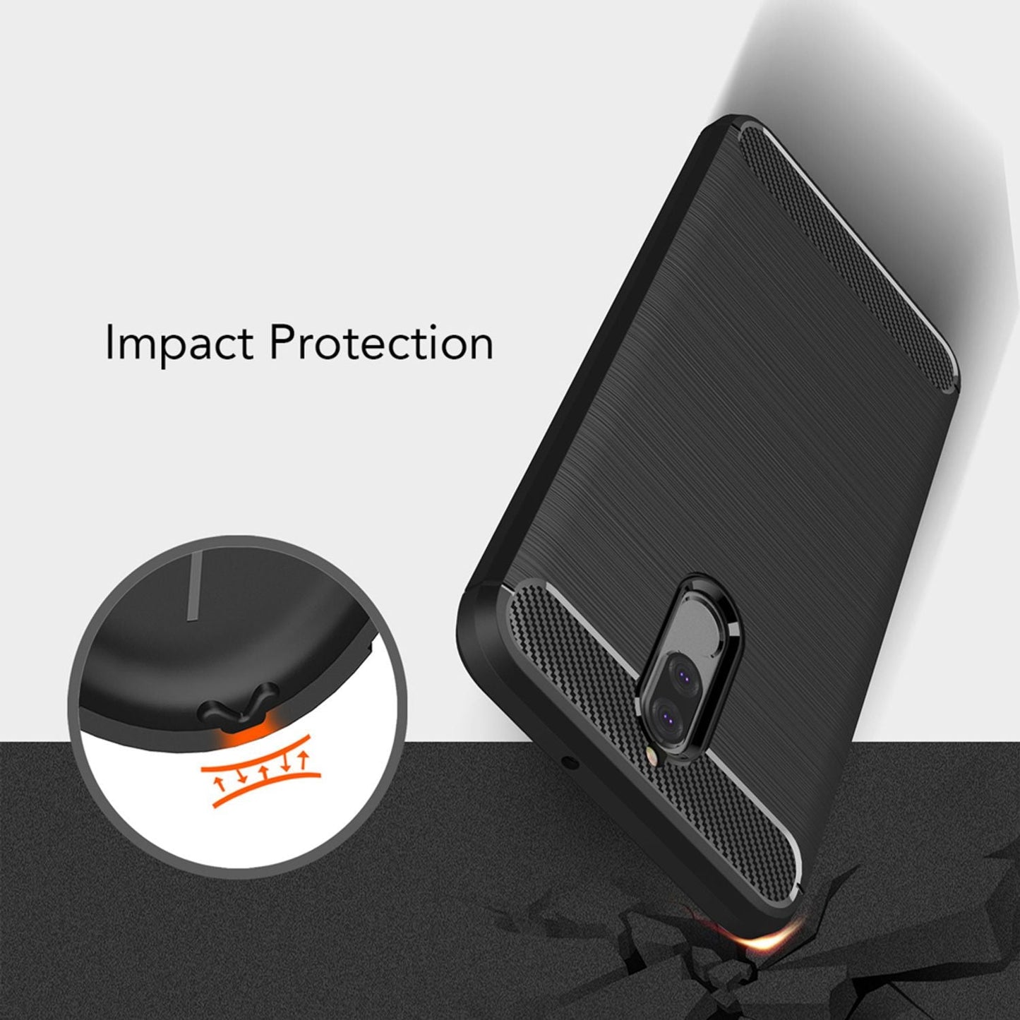 Husă de telefon pentru Huawei Mate 10 Lite de la NALIA, silicon cu aspect de carbon