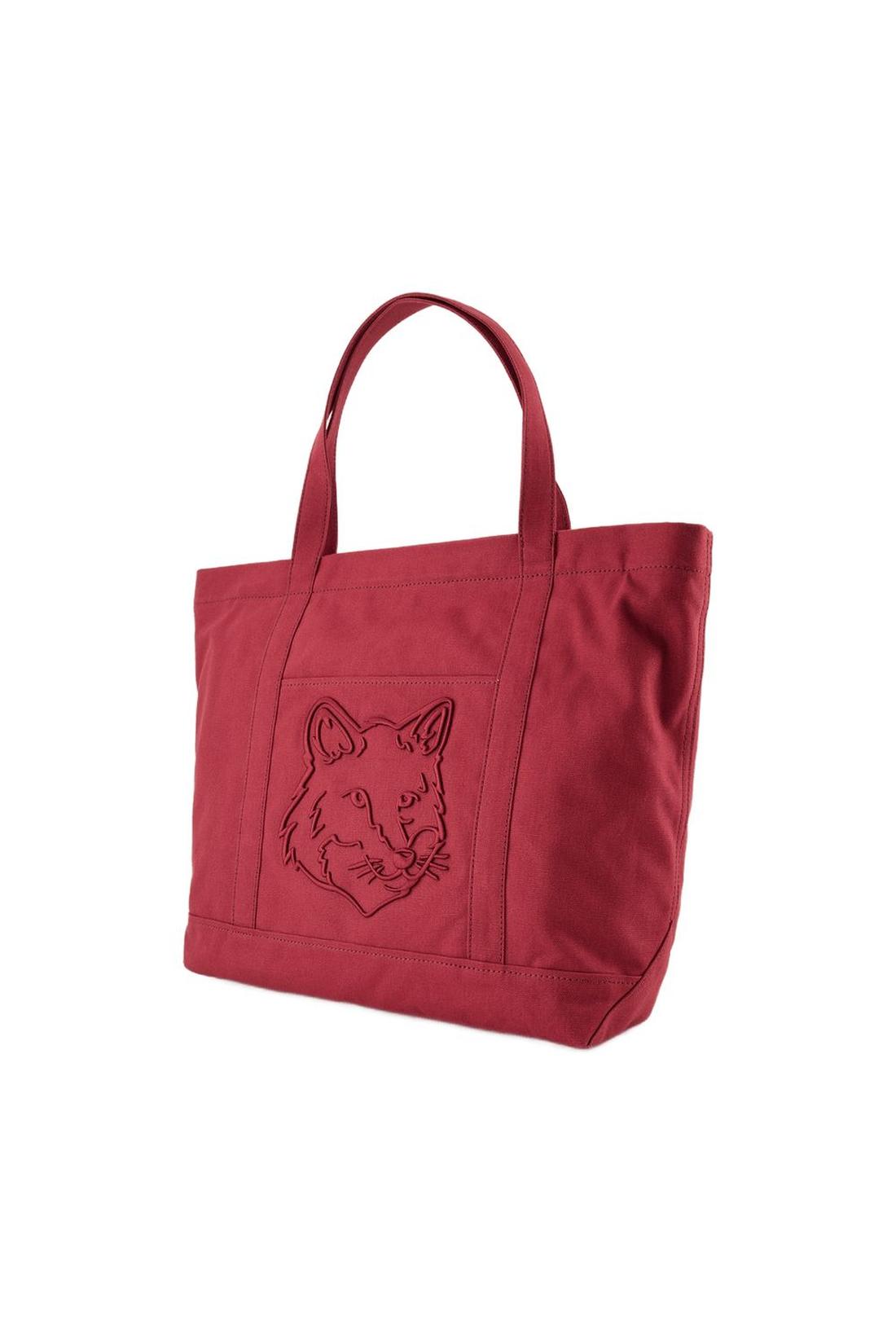 Fox Head Large Cabas - Maison Kitsune - Leder - Rot