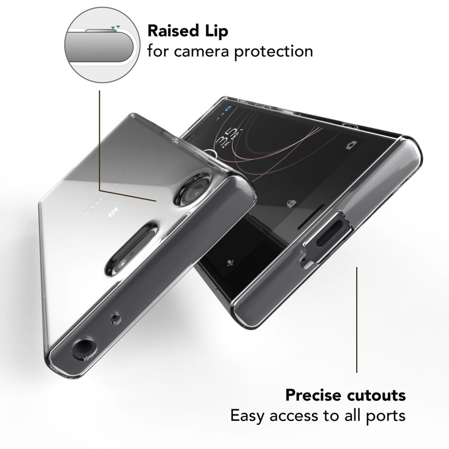 NALIA Handy Hülle für Sony Xperia XZ1, Silikon Case Cover Schutz Tasche Bumper