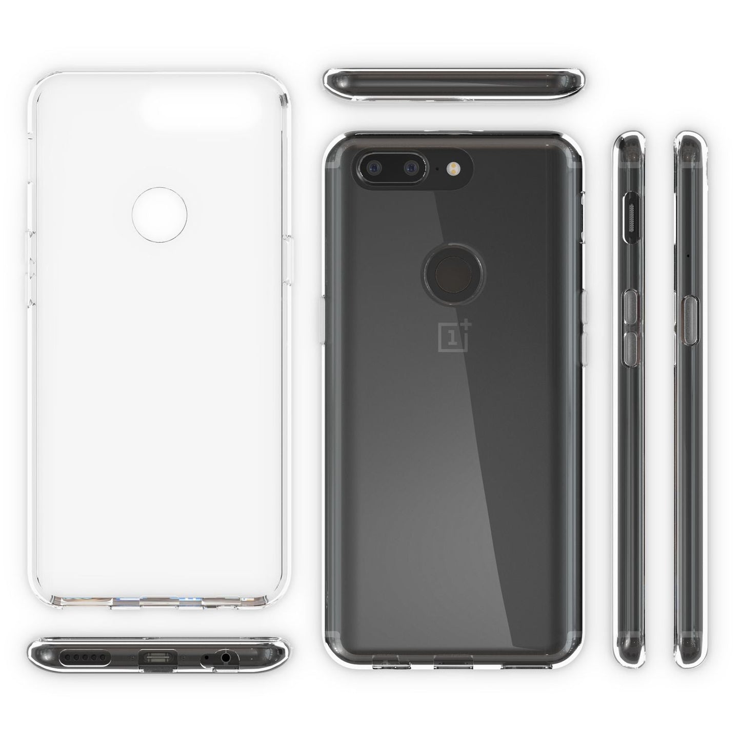 OnePlus 5T Handy Hülle von NALIA, Transparenter Silikon Case Cover Tasche Schutz