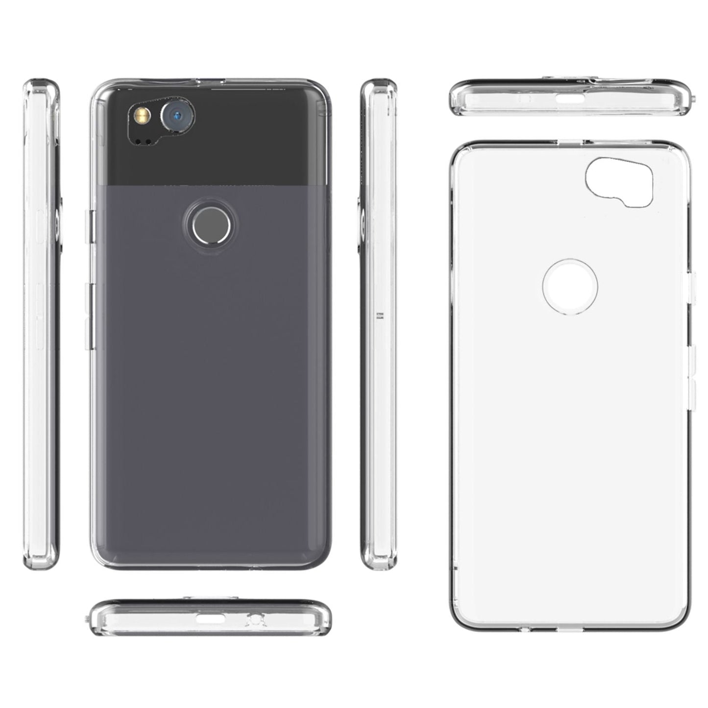Husă de telefon NALIA pentru Google Pixel 2, husă subțire de protecție din silicon