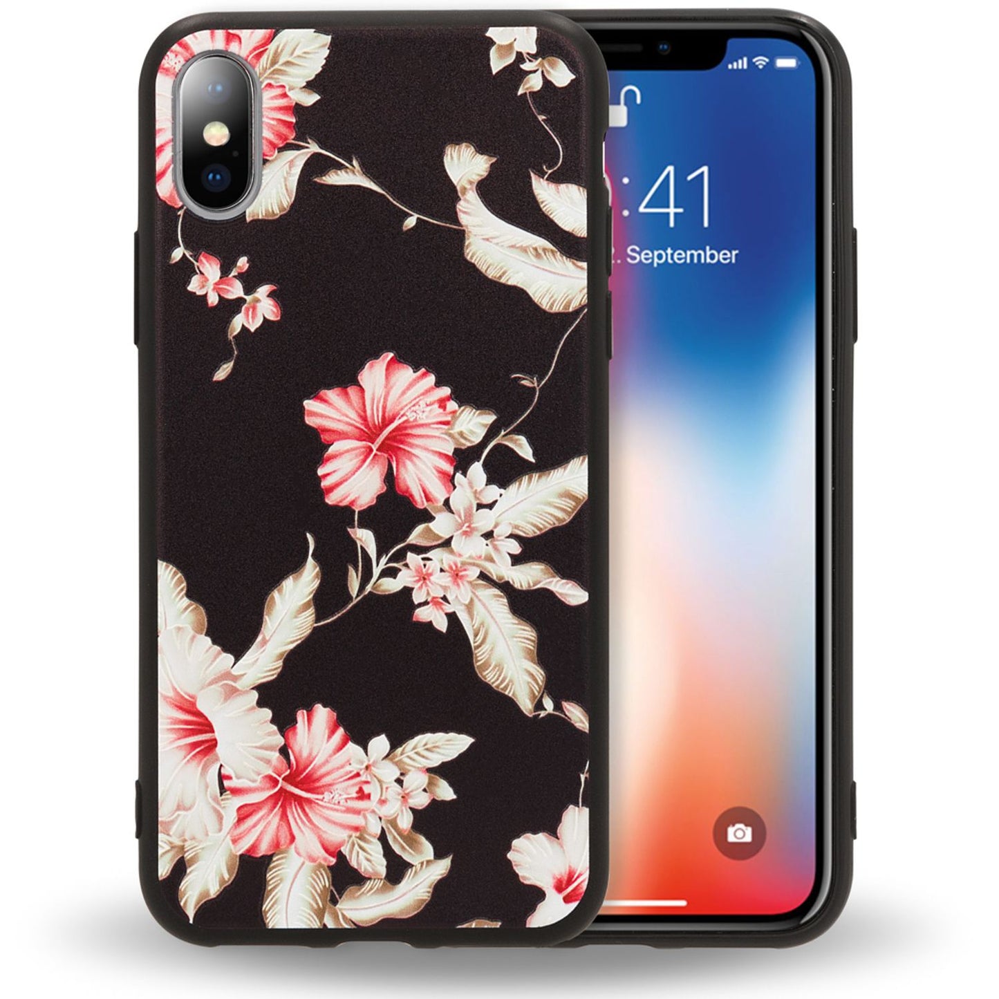 NALIA Hülle für Apple iPhone X XS, Slim Silikon Motiv Case Schutz Cover Bumper