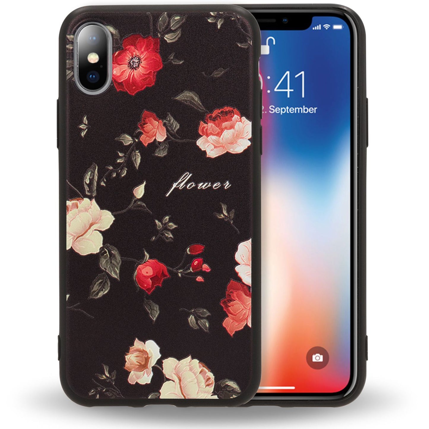 NALIA Hülle für Apple iPhone X XS, Slim Silikon Motiv Case Schutz Cover Bumper