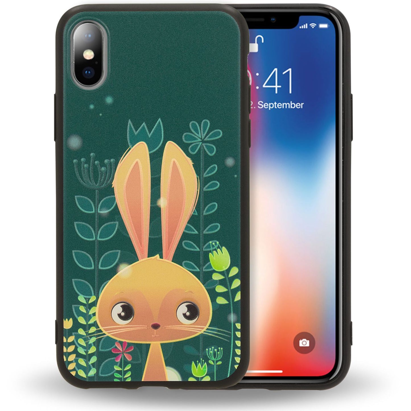NALIA Hülle für Apple iPhone X XS, Slim Silikon Motiv Case Schutz Cover Bumper