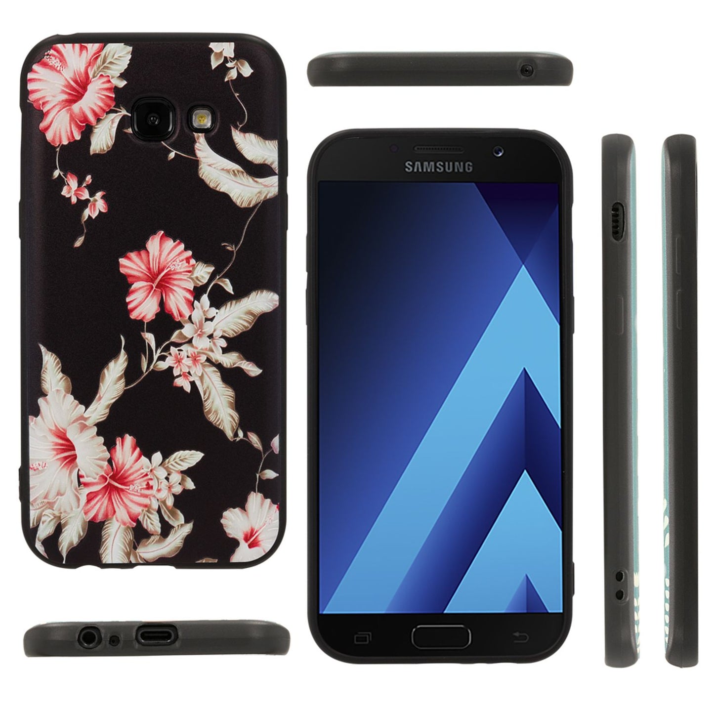 Samsung Galaxy A5 (17) Handy Hülle von NALIA, Slim TPU Silikon Motiv Case Cover