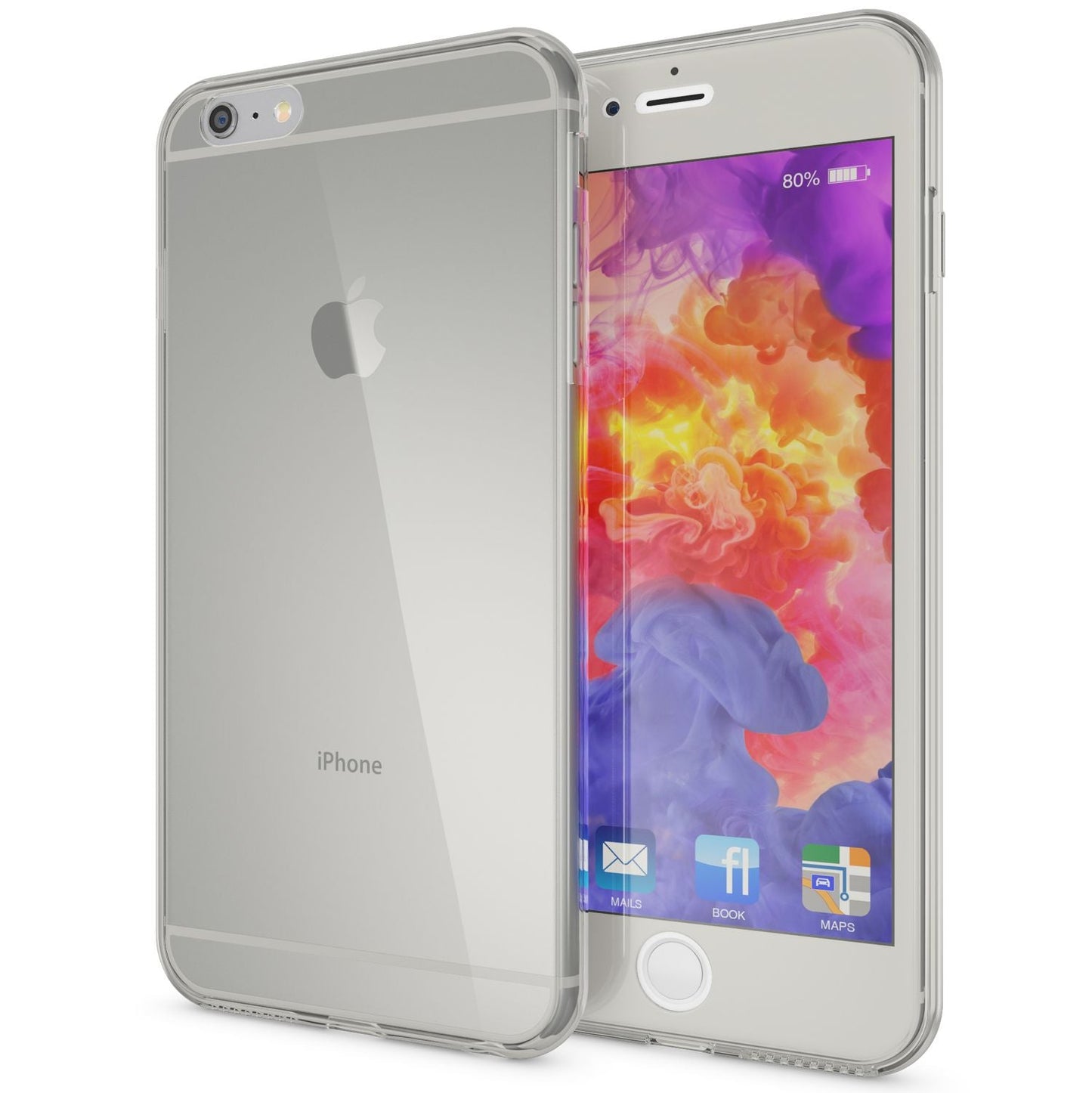 NALIA iPhone 6 Plus 6S Plus 360 Grad Hülle - Dünne Silikonhülle Transparenter Displayschutz