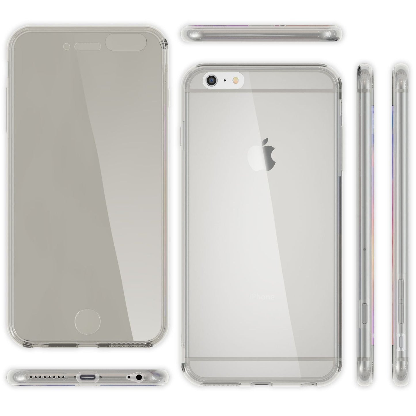 NALIA iPhone 6 Plus 6S Plus 360 Grad Hülle - Dünne Silikonhülle Transparenter Displayschutz
