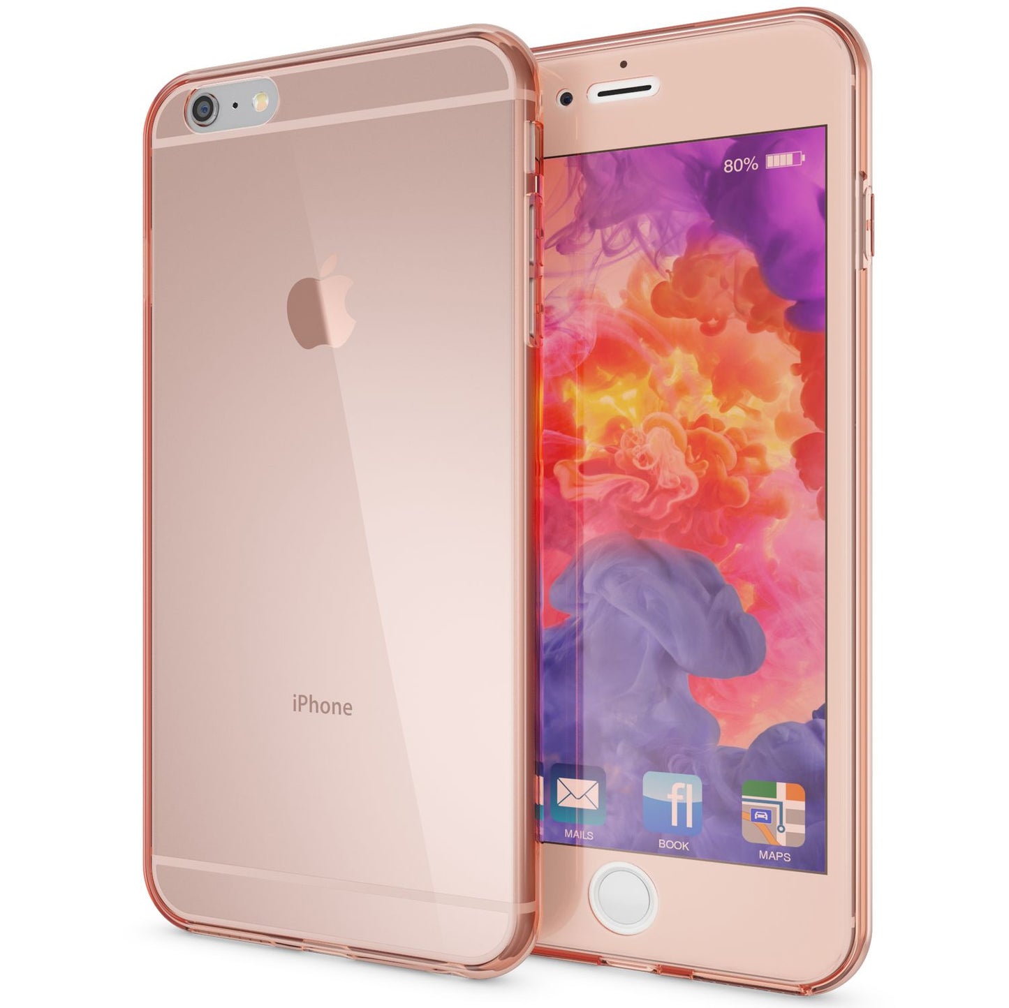 NALIA iPhone 6 Plus 6S Plus 360 Grad Hülle - Dünne Silikonhülle Transparenter Displayschutz