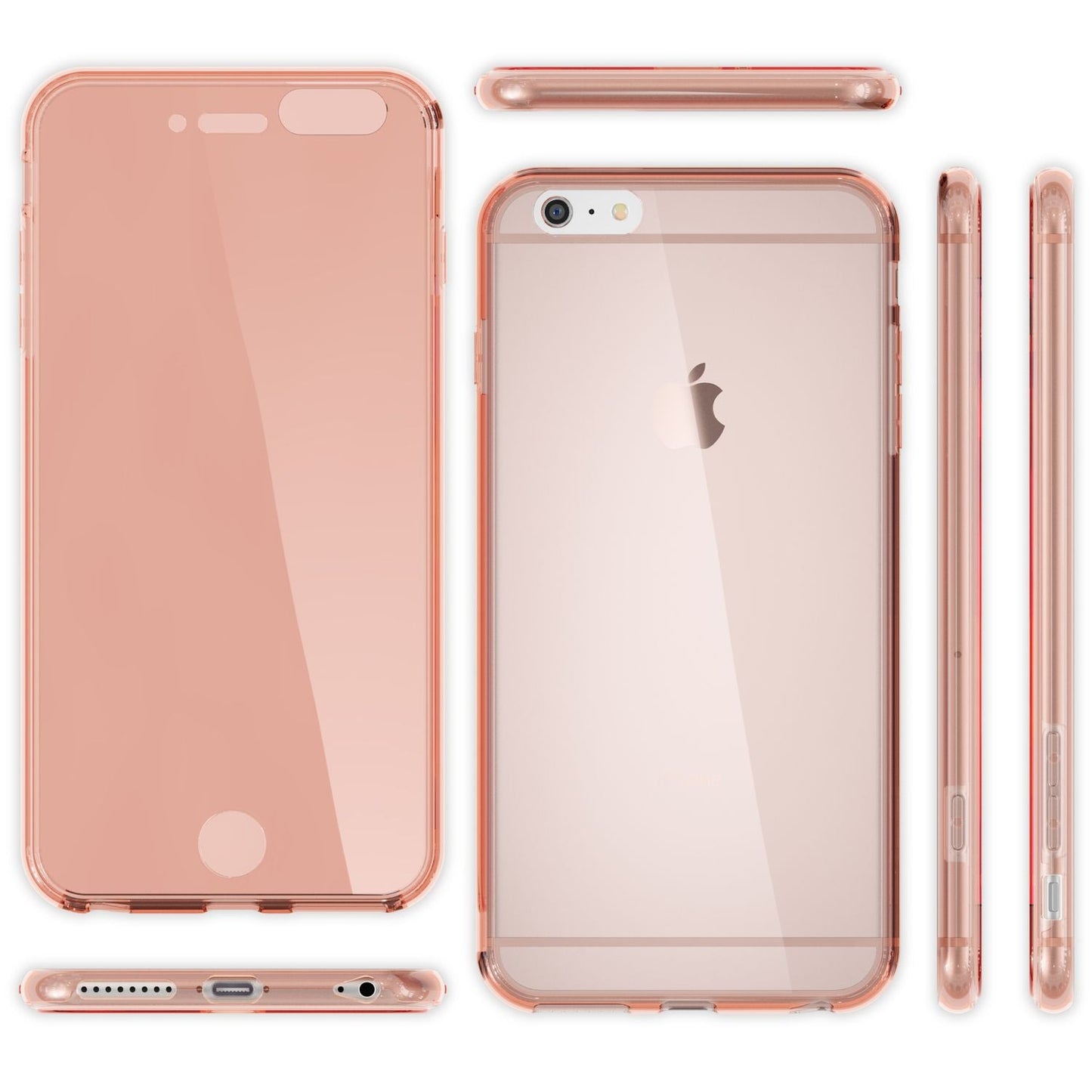 NALIA iPhone 6 Plus 6S Plus 360 Grad Hülle - Dünne Silikonhülle Transparenter Displayschutz