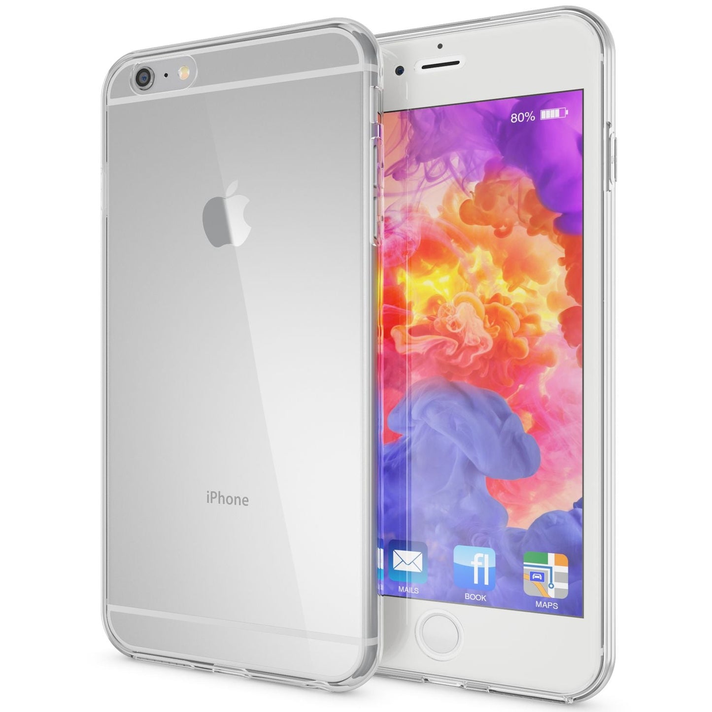 NALIA iPhone 6 Plus 6S Plus 360 Grad Hülle - Dünne Silikonhülle Transparenter Displayschutz