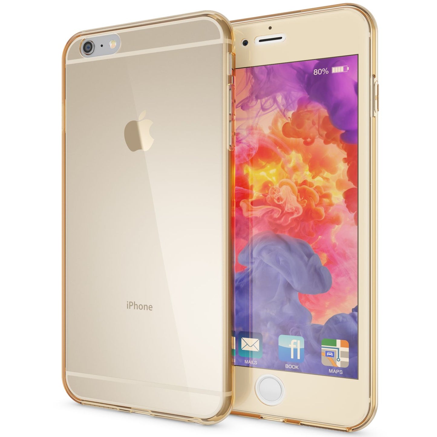 NALIA iPhone 6 Plus 6S Plus 360 Grad Hülle - Dünne Silikonhülle Transparenter Displayschutz