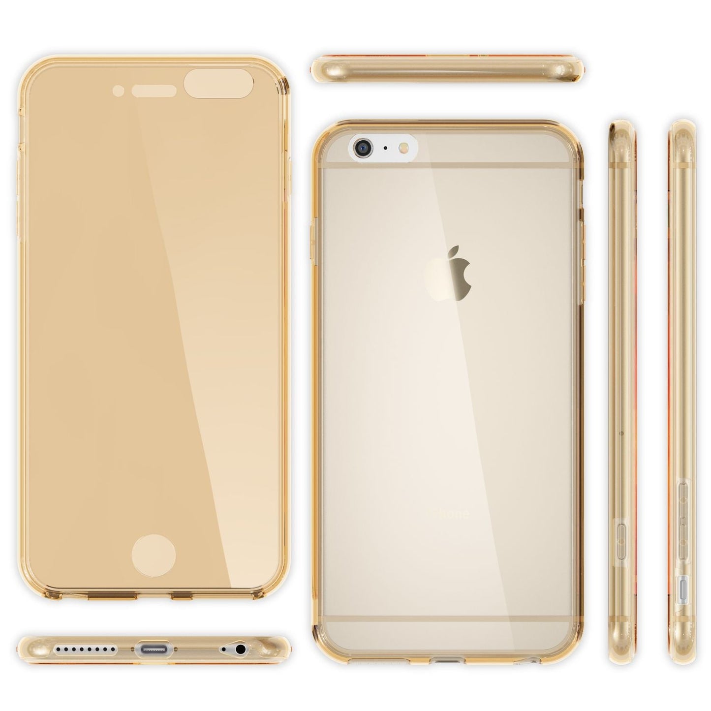 NALIA iPhone 6 Plus 6S Plus 360 Grad Hülle - Dünne Silikonhülle Transparenter Displayschutz