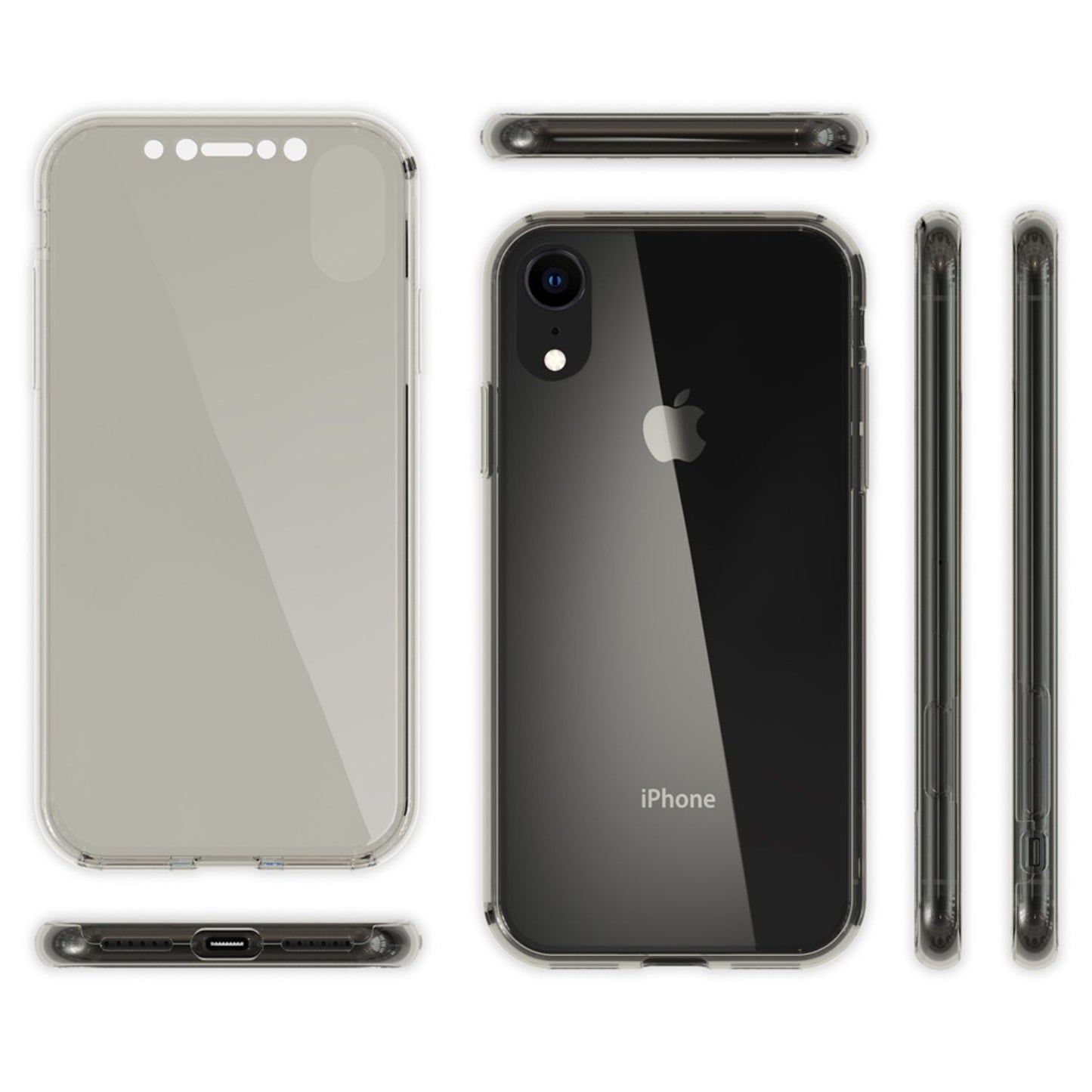 NALIA 360 Grad Handy-Hülle - Rundumschutz 360 Grad Kompatibel iPhone XR Dünnes Silikon Case