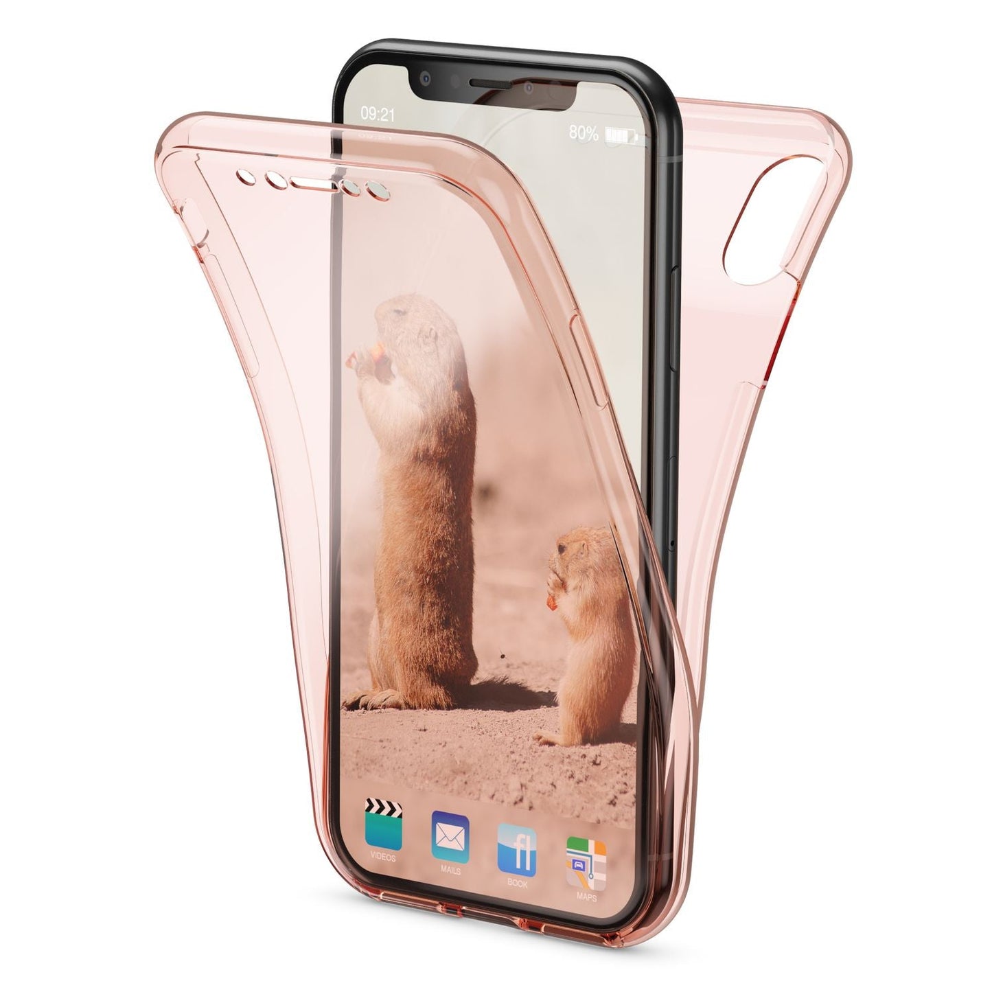 NALIA 360 Grad Handy-Hülle - Rundumschutz 360 Grad Kompatibel iPhone XR Dünnes Silikon Case