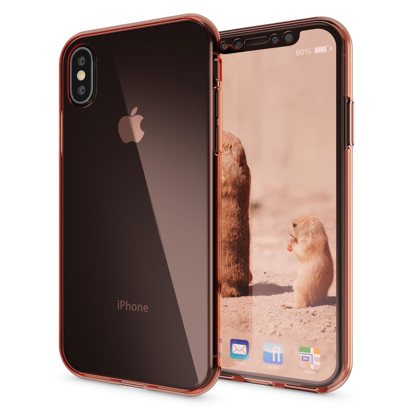 NALIA 360 Grad Handy Hülle für Apple iPhone XS Max, Full Cover Rundum Schutz