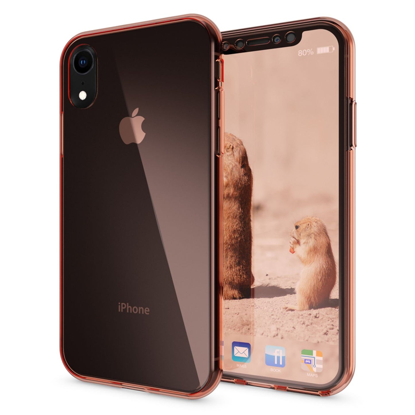 NALIA 360 Grad Handy-Hülle - Rundumschutz 360 Grad Kompatibel iPhone XR Dünnes Silikon Case