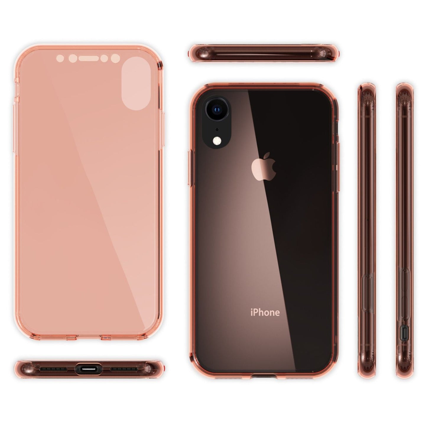 NALIA 360 Grad Handy-Hülle - Rundumschutz 360 Grad Kompatibel iPhone XR Dünnes Silikon Case