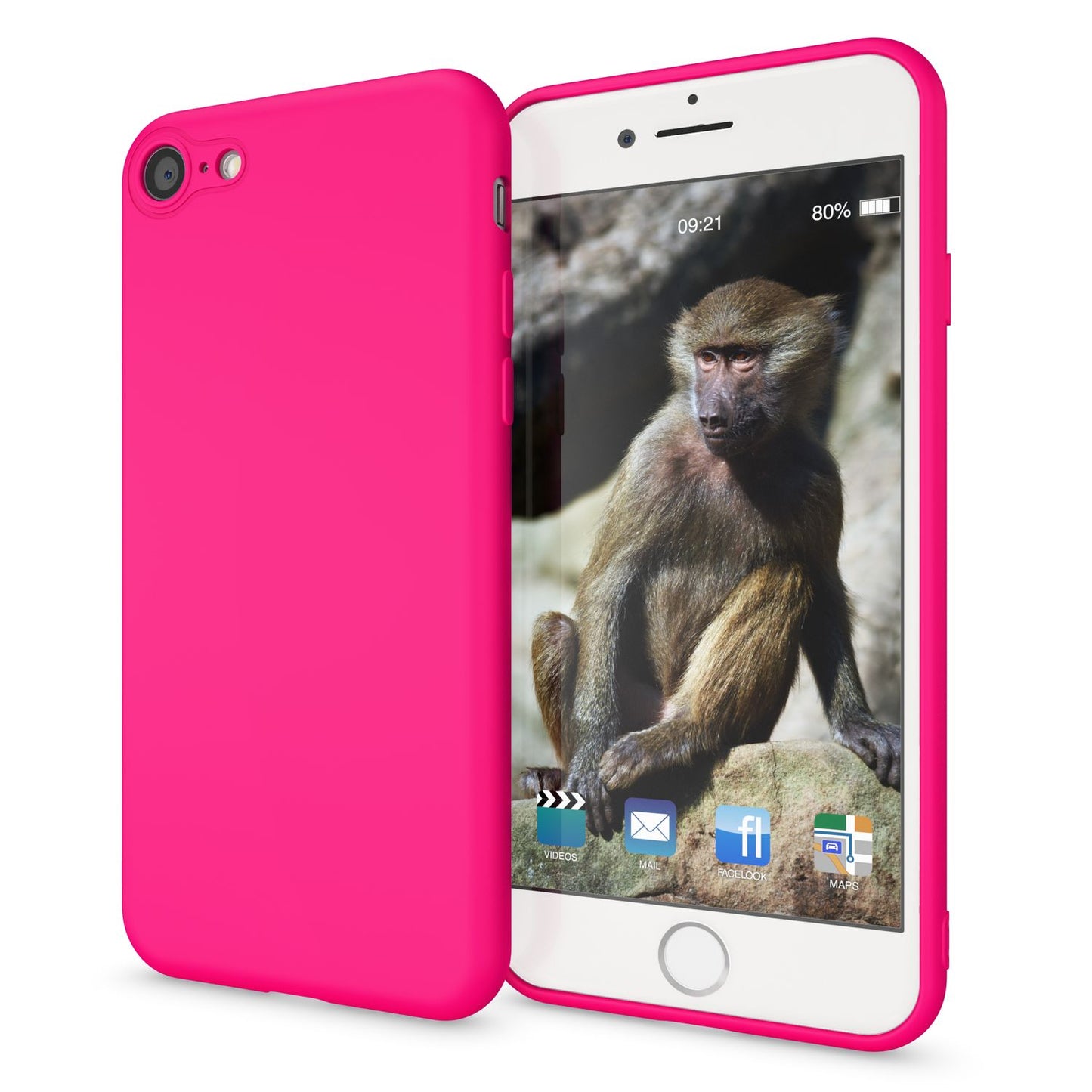 NALIA Neon Hülle für iPhone SE 2022 / SE 2020 / 8 / 7, Schutz Case Handy Cover