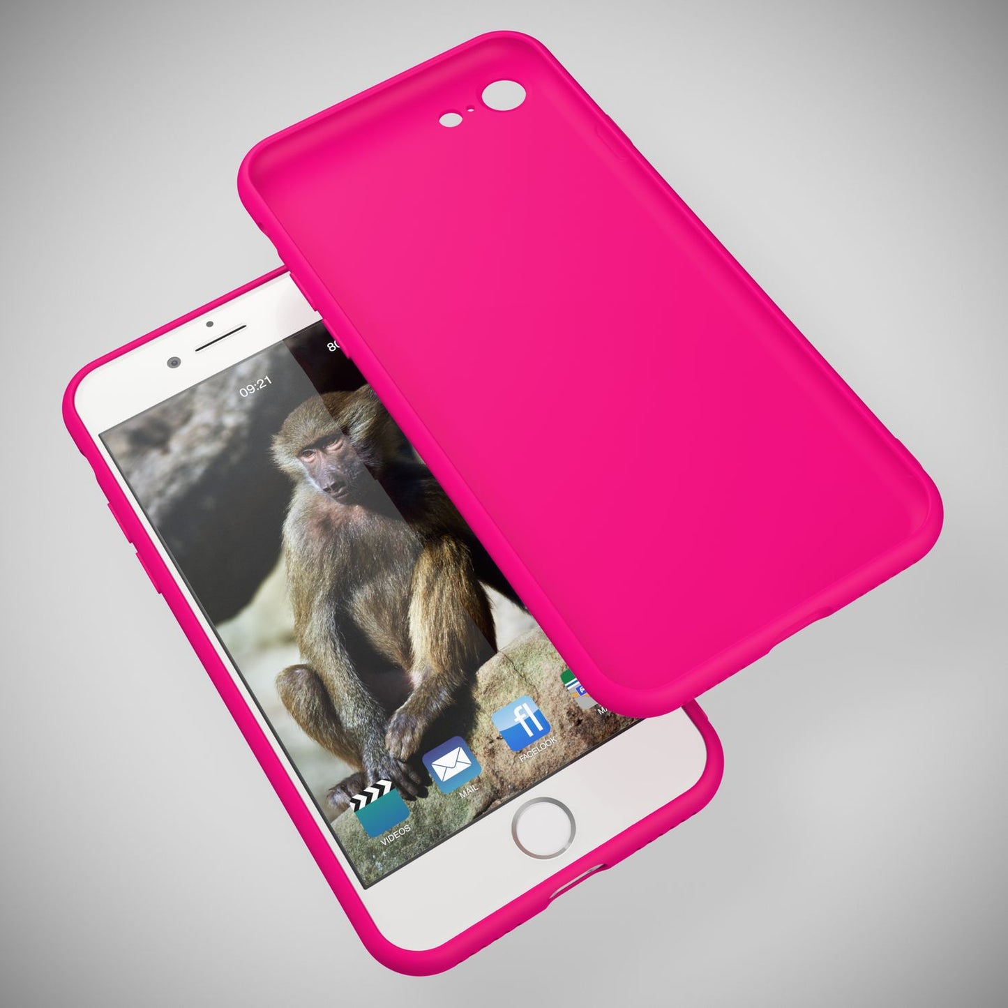 NALIA Neon Hülle für iPhone SE 2022 / SE 2020 / 8 / 7, Schutz Case Handy Cover