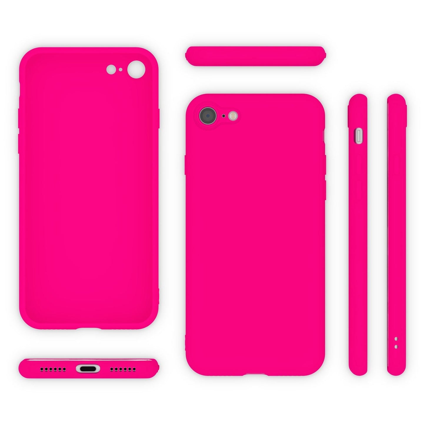 NALIA Neon Hülle für iPhone SE 2022 / SE 2020 / 8 / 7, Schutz Case Handy Cover
