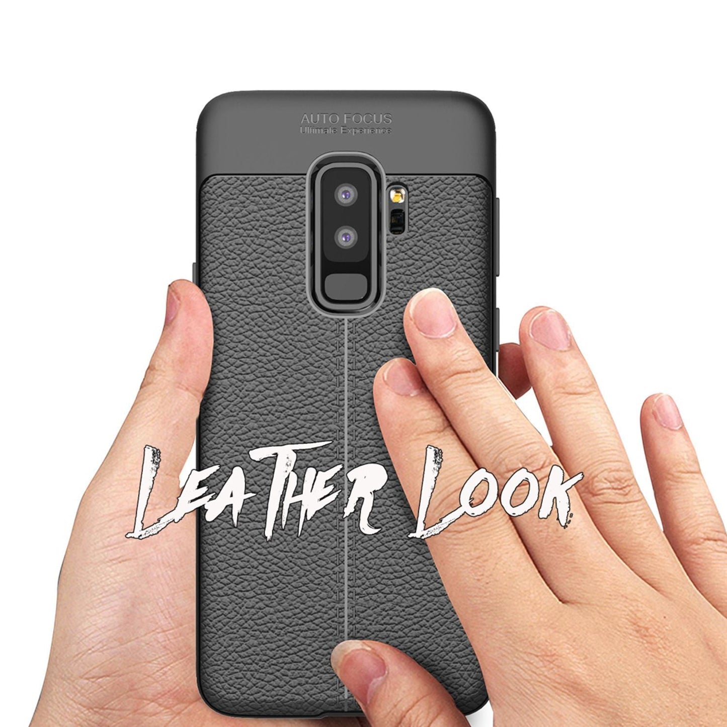 Samsung Galaxy S9 Plus Leder Look Handy Hülle von NALIA, Slim Silikon Case Cover
