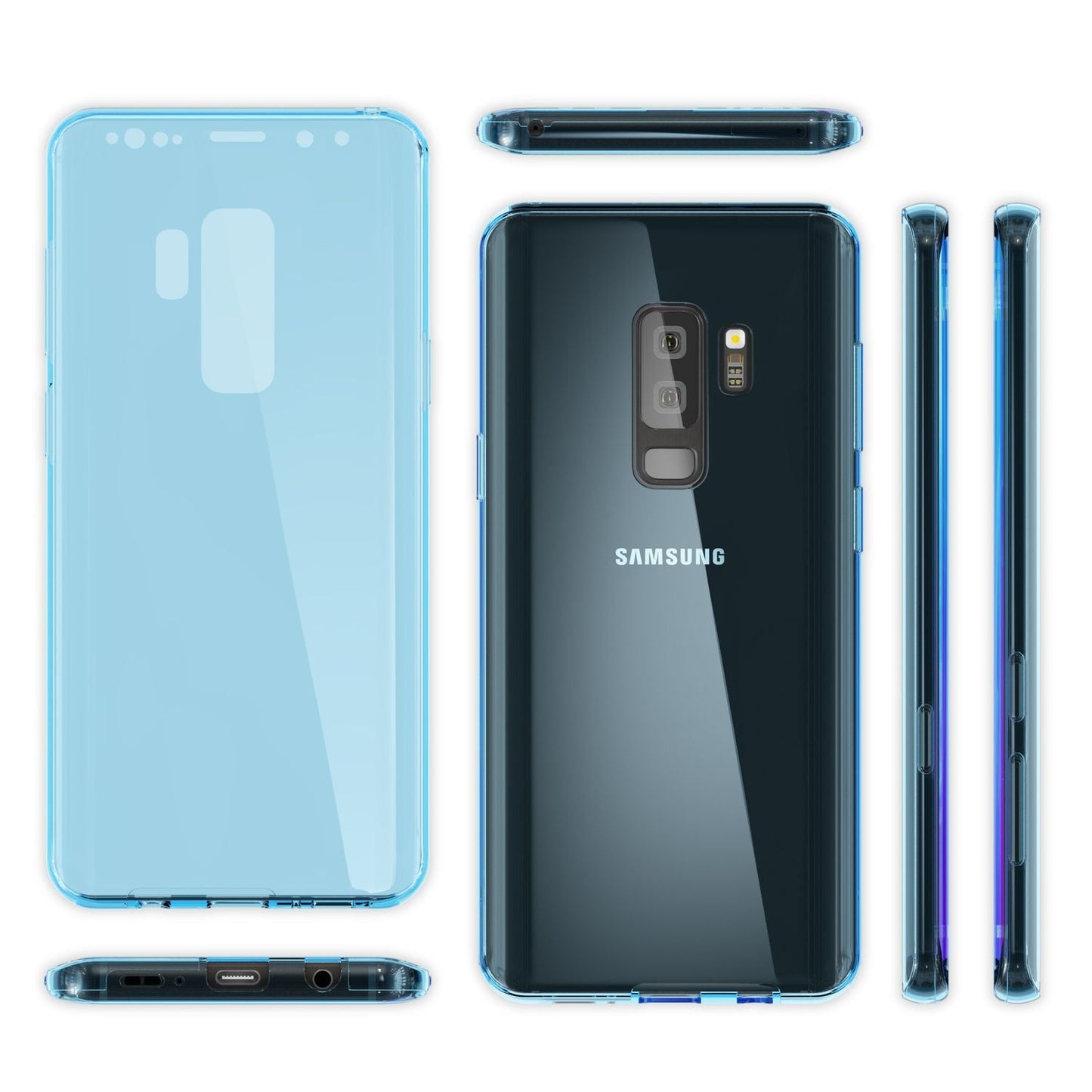Samsung Galaxy S9 Plus 360 Grad Handy Hülle von NALIA, Full Cover vorne hinten
