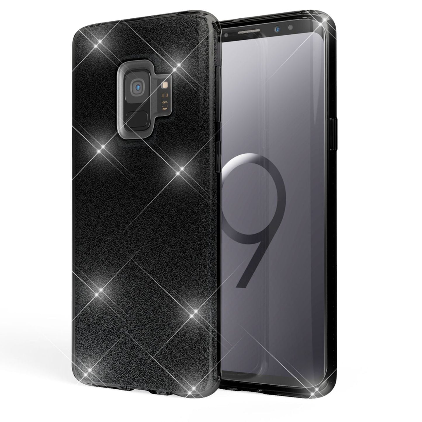 Samsung Galaxy S9 Hülle Handyhülle von NALIA, Glitzer Slim Case Cover Schutzhülle