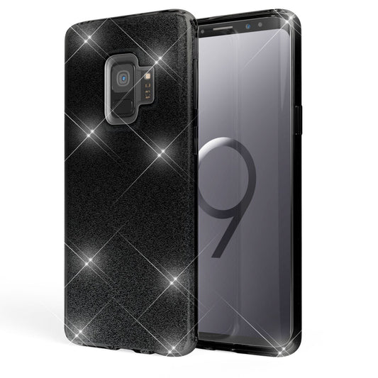Samsung Galaxy S9 Hülle Handyhülle von NALIA, Glitzer Slim Case Cover Schutzhülle
