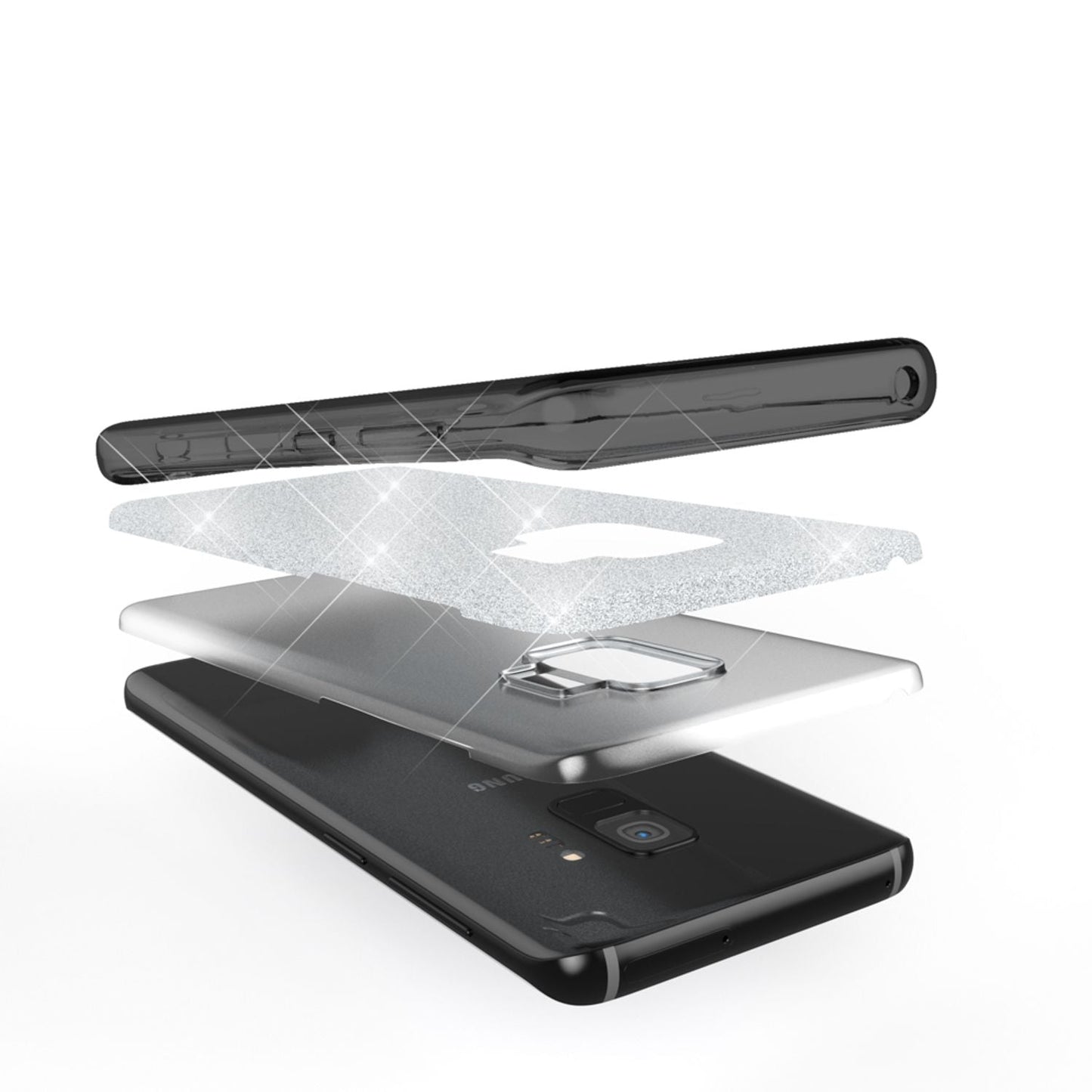 Samsung Galaxy S9 Hülle Handyhülle von NALIA, Glitzer Slim Case Cover Schutzhülle