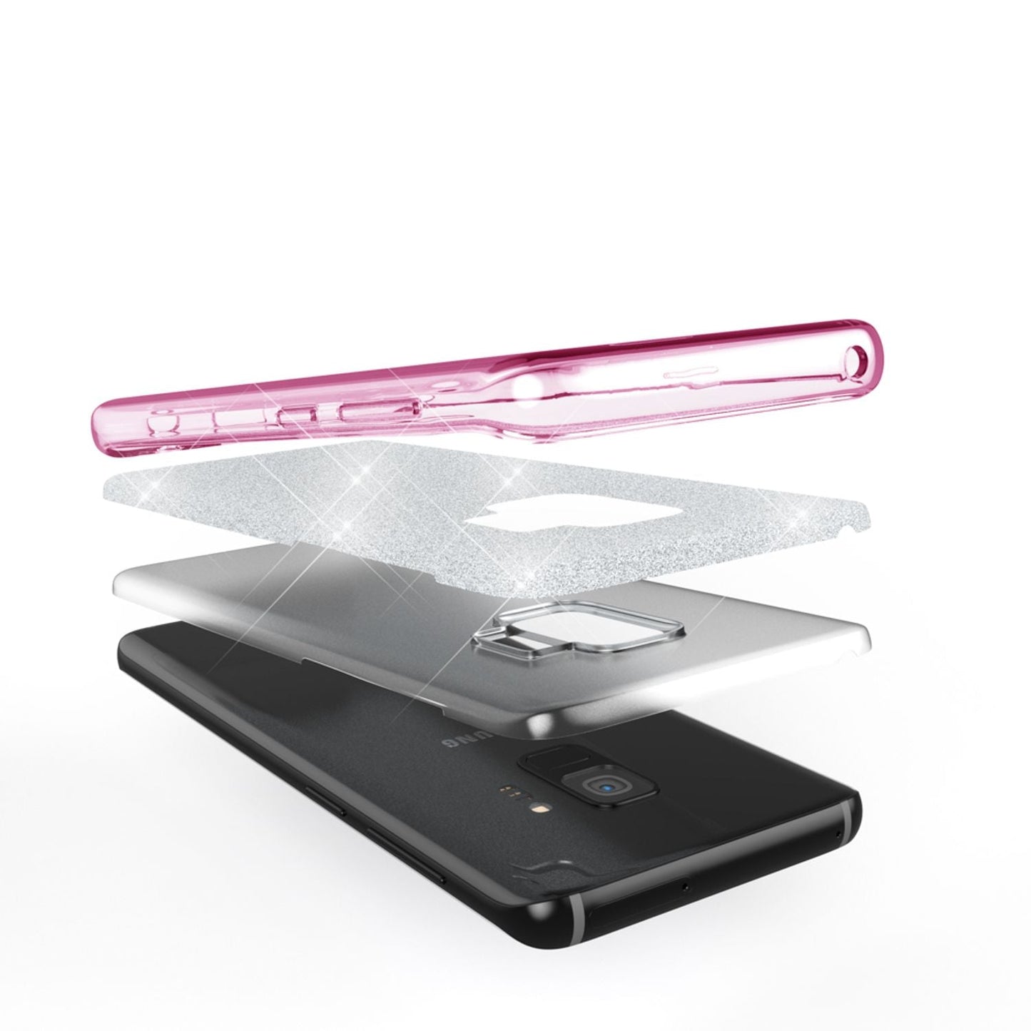 Samsung Galaxy S9 Hülle Handyhülle von NALIA, Glitzer Slim Case Cover Schutzhülle