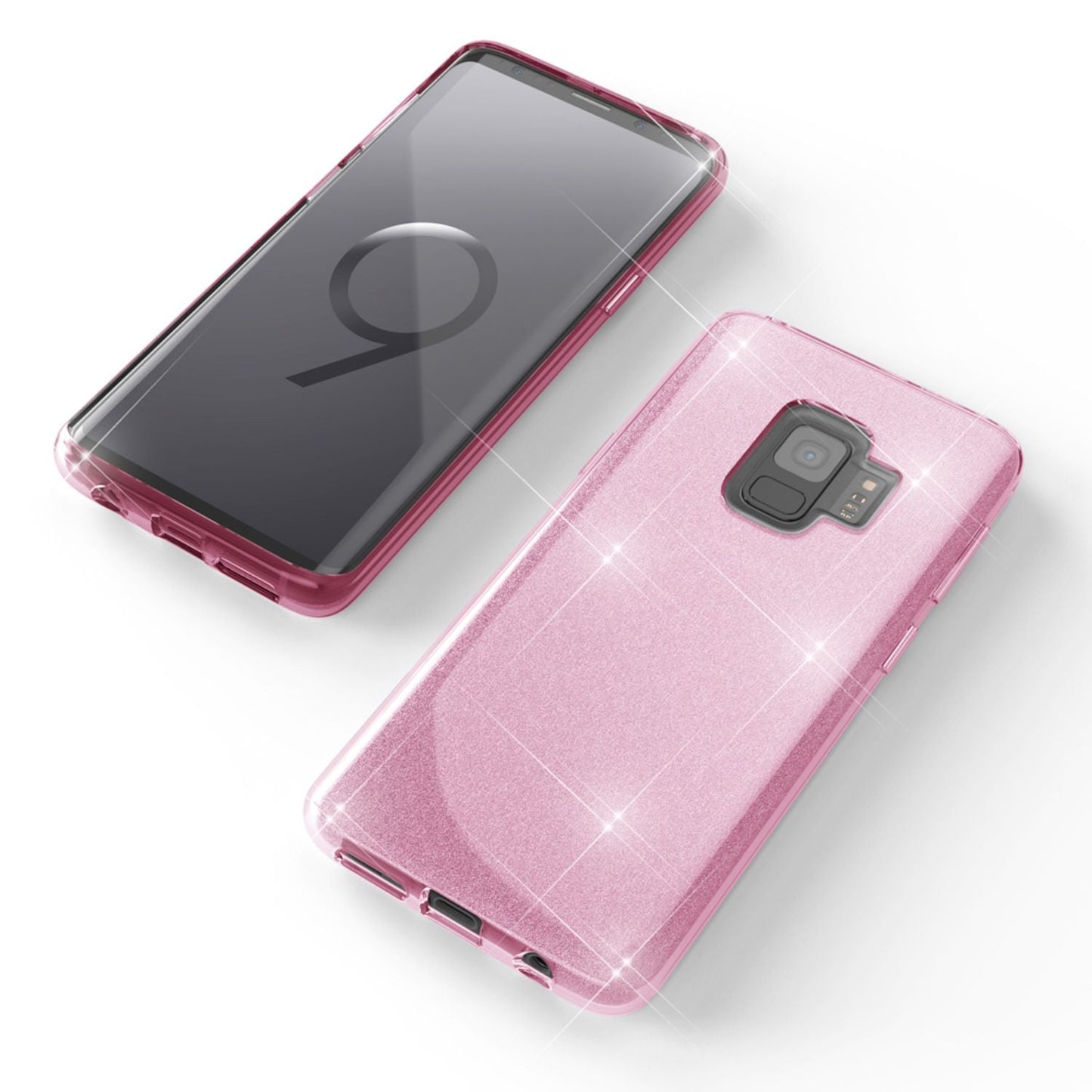 Samsung Galaxy S9 Hülle Handyhülle von NALIA, Glitzer Slim Case Cover Schutzhülle