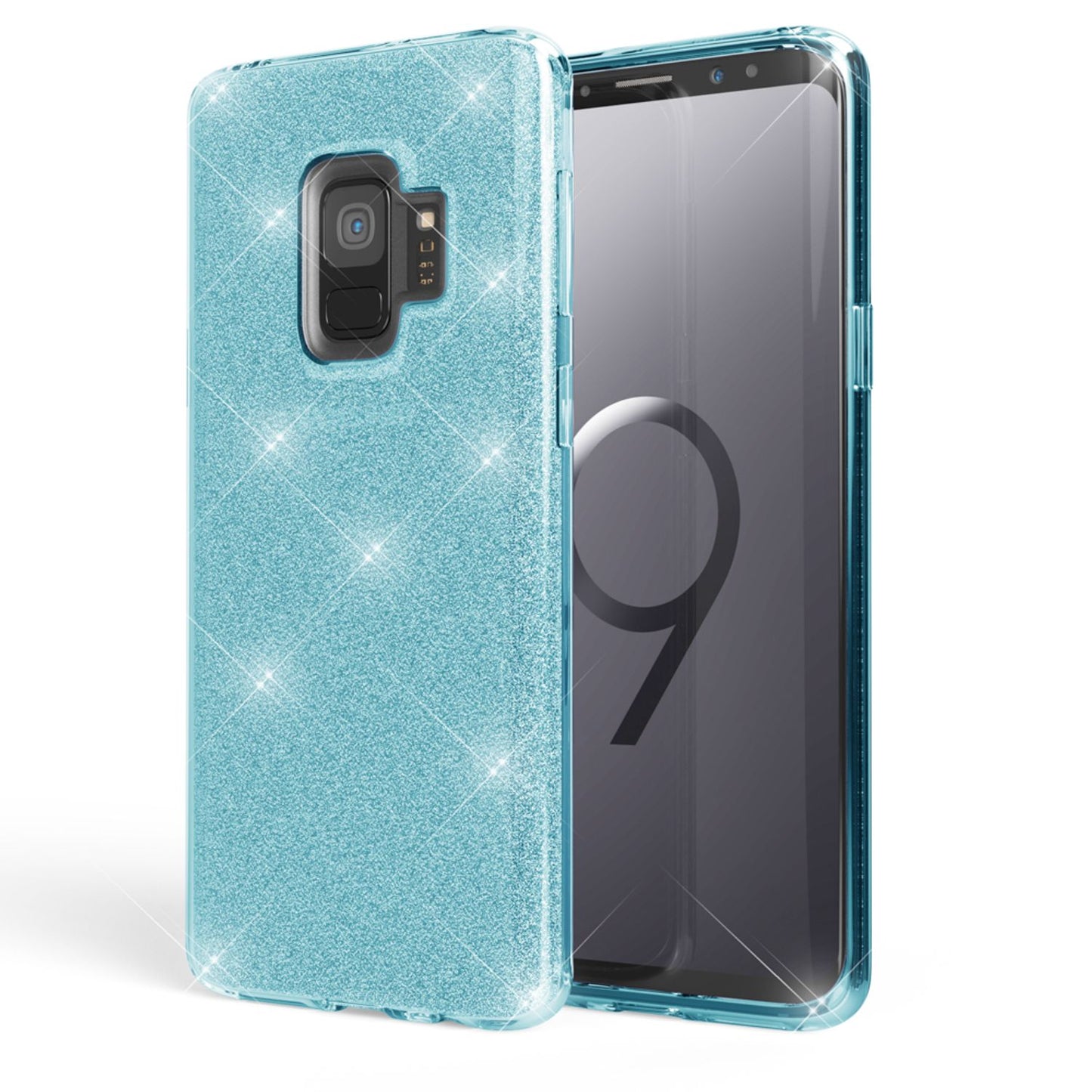Samsung Galaxy S9 Hülle Handyhülle von NALIA, Glitzer Slim Case Cover Schutzhülle
