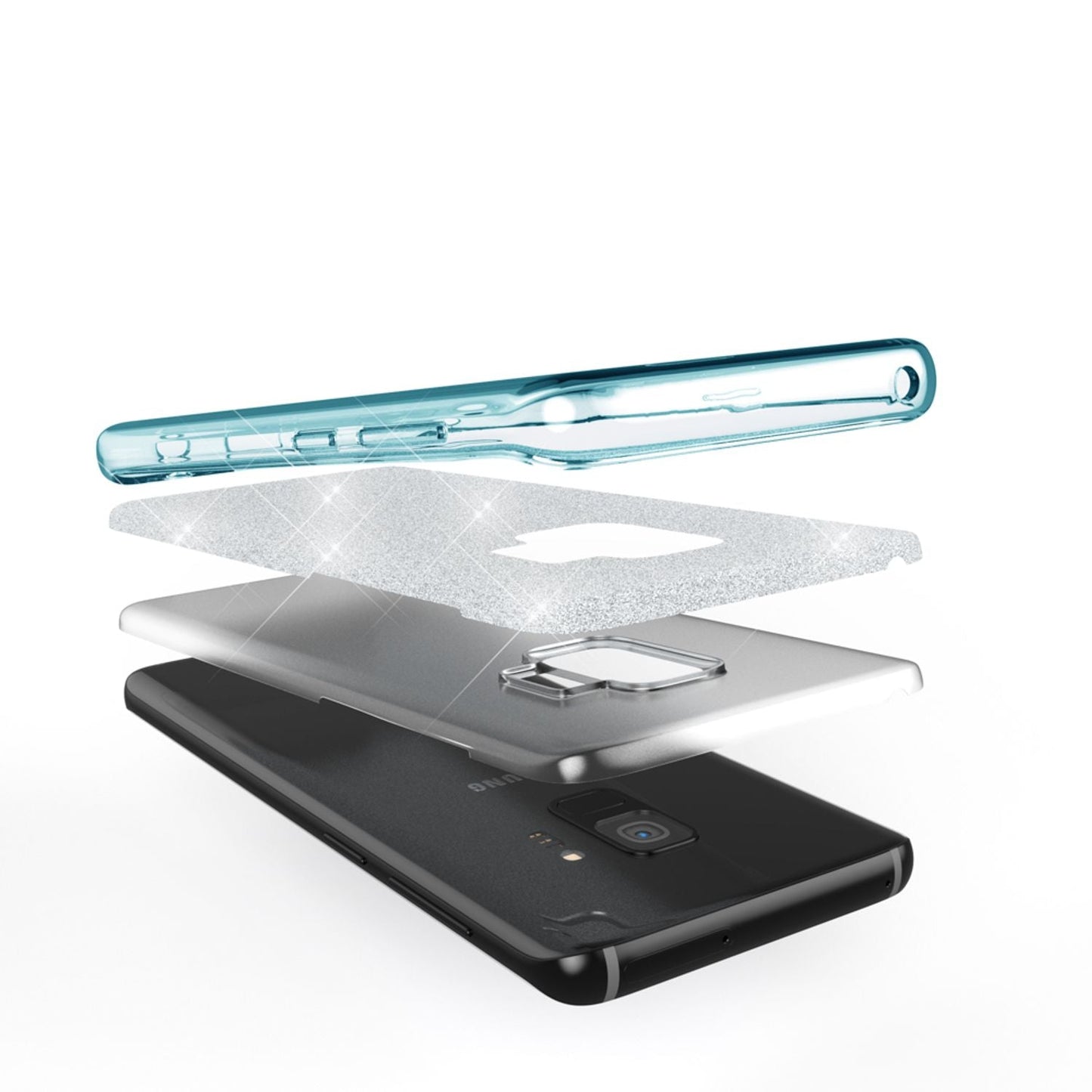 Samsung Galaxy S9 Hülle Handyhülle von NALIA, Glitzer Slim Case Cover Schutzhülle