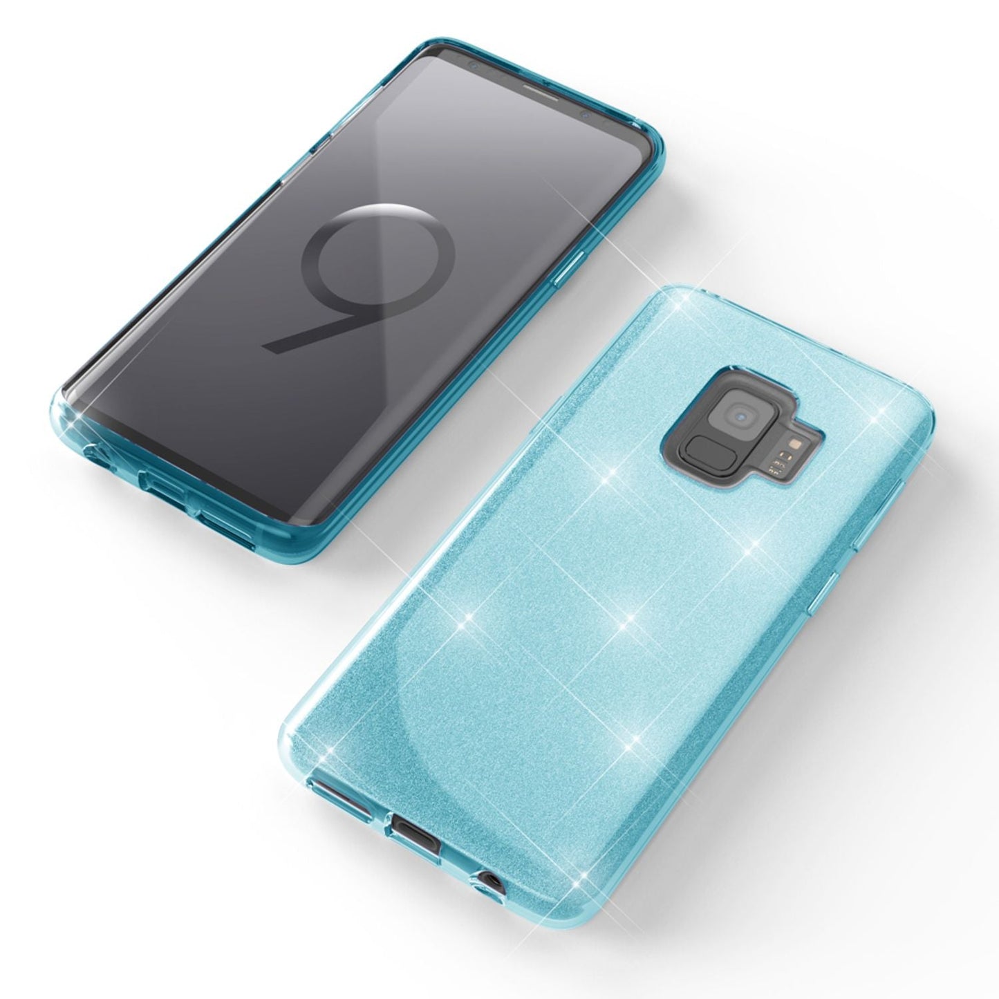 Samsung Galaxy S9 Hülle Handyhülle von NALIA, Glitzer Slim Case Cover Schutzhülle
