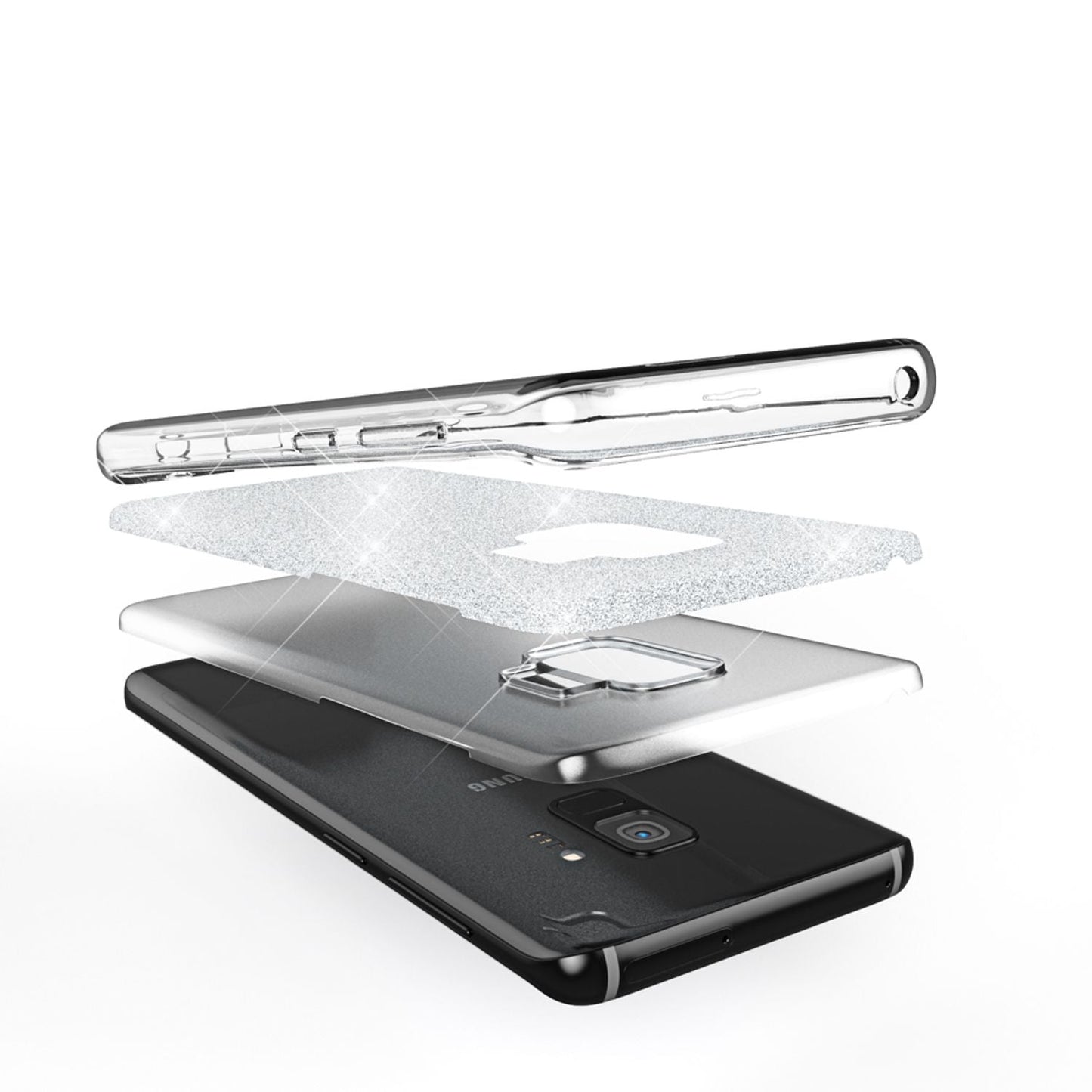 Samsung Galaxy S9 Hülle Handyhülle von NALIA, Glitzer Slim Case Cover Schutzhülle