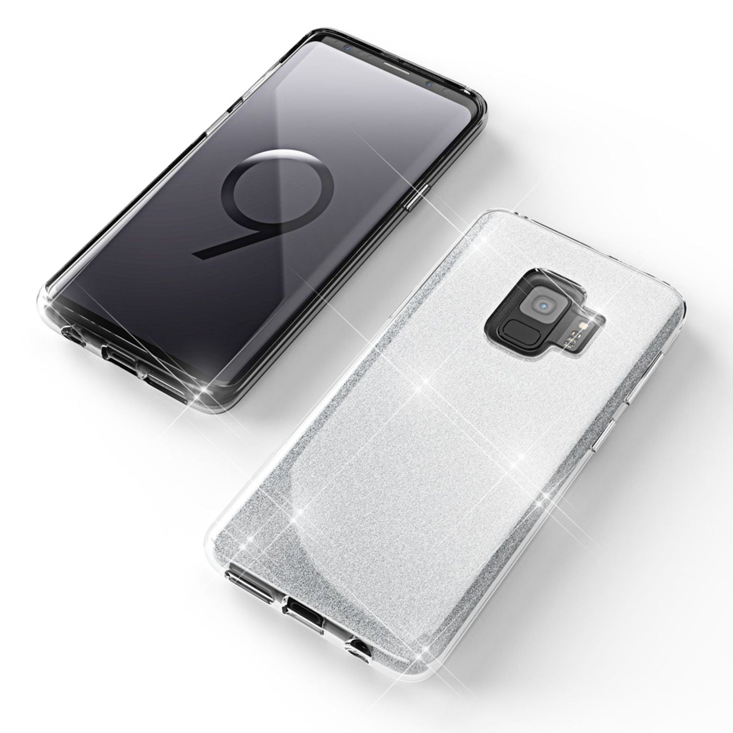 Samsung Galaxy S9 Hülle Handyhülle von NALIA, Glitzer Slim Case Cover Schutzhülle
