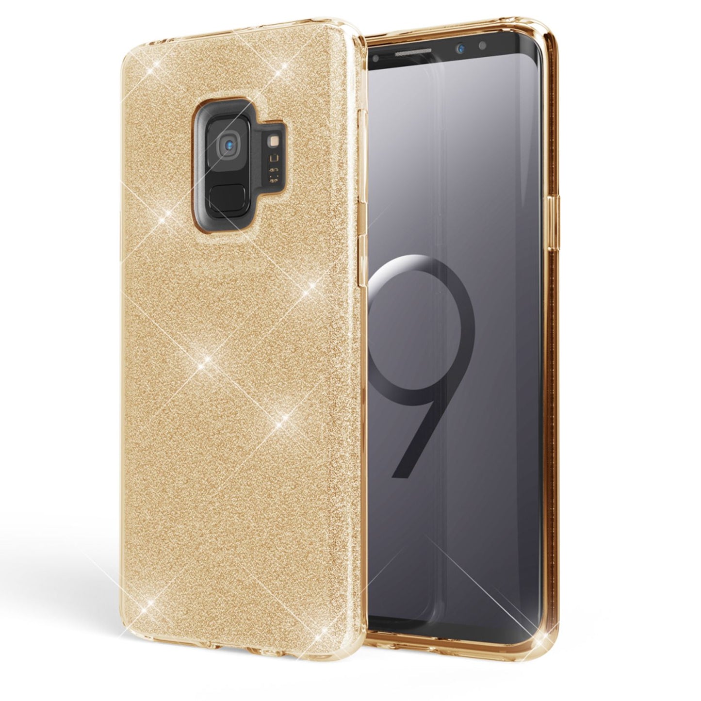 Samsung Galaxy S9 Hülle Handyhülle von NALIA, Glitzer Slim Case Cover Schutzhülle