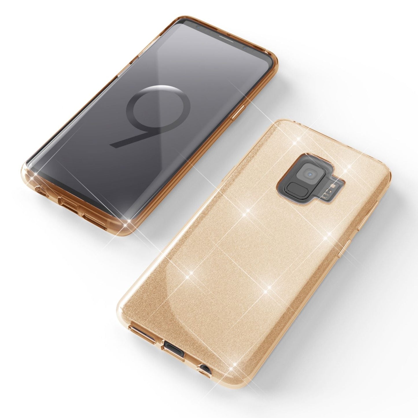 Samsung Galaxy S9 Hülle Handyhülle von NALIA, Glitzer Slim Case Cover Schutzhülle