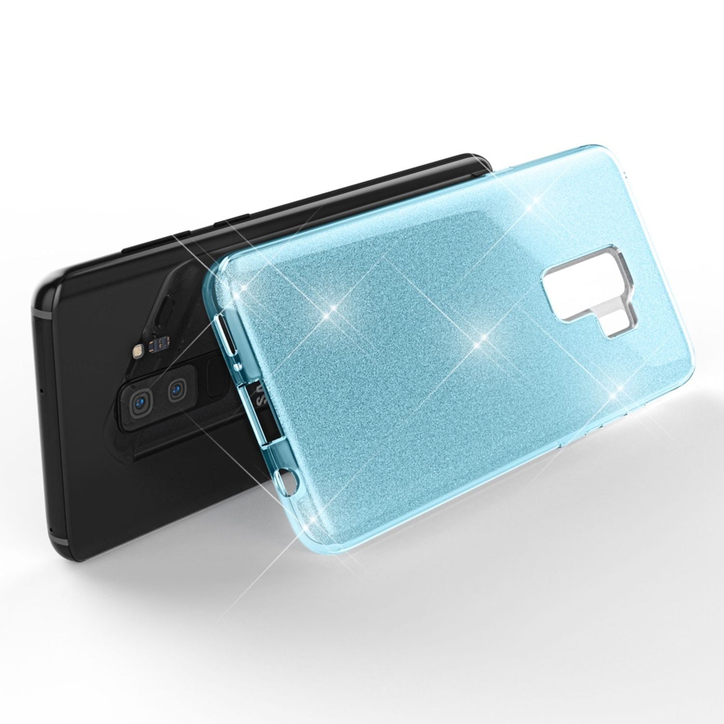 Husă de telefon NALIA pentru Samsung Galaxy S9 Plus, carcasă cu sclipici și bumper