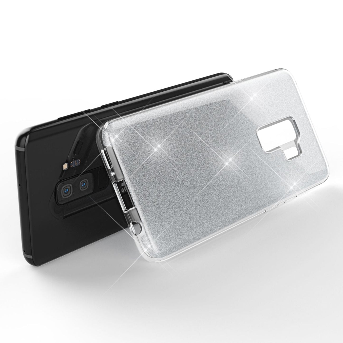 Husă de telefon NALIA pentru Samsung Galaxy S9 Plus, carcasă cu sclipici și bumper