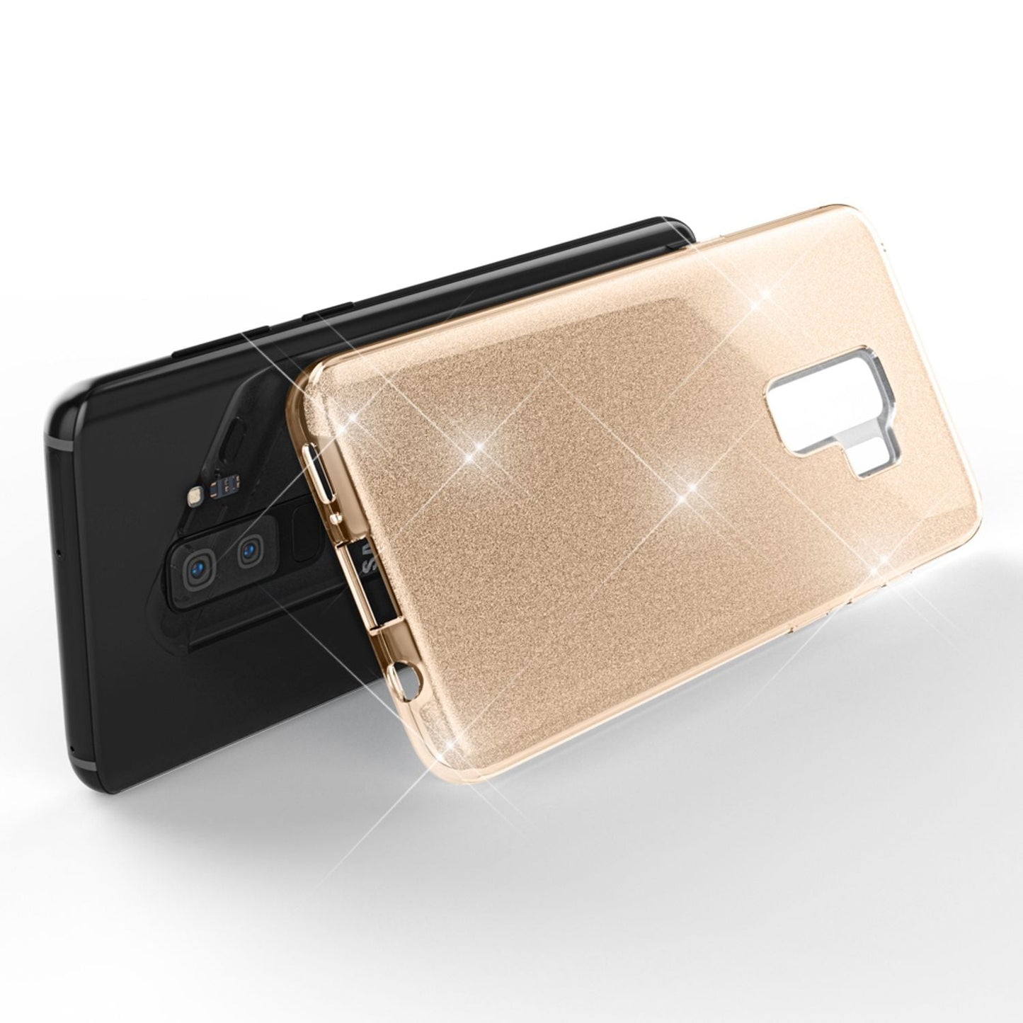 Husă de telefon NALIA pentru Samsung Galaxy S9 Plus, carcasă cu sclipici și bumper